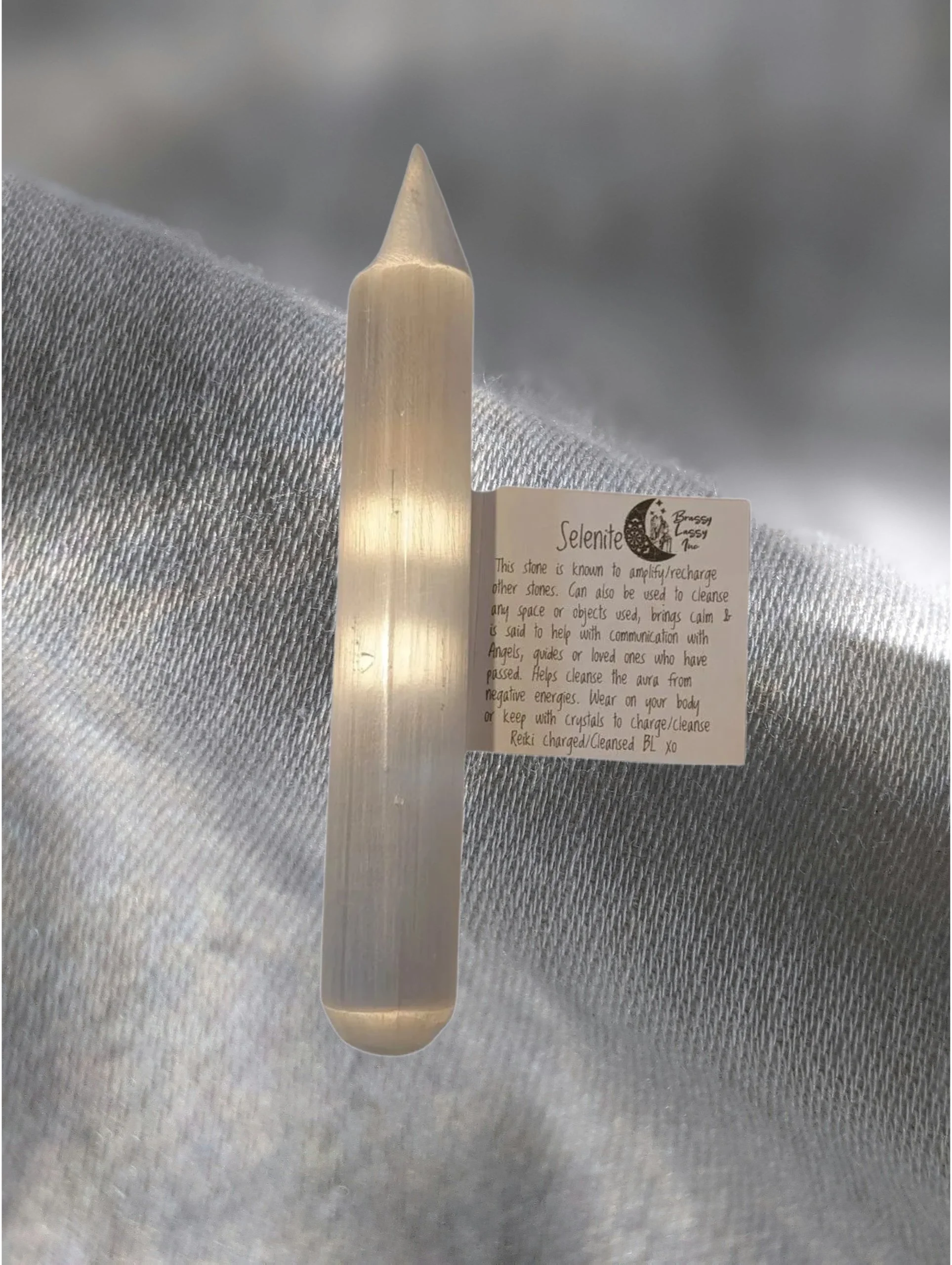 🤍 Selenite Massage Wand – Alignment, Peace & Energy Flow