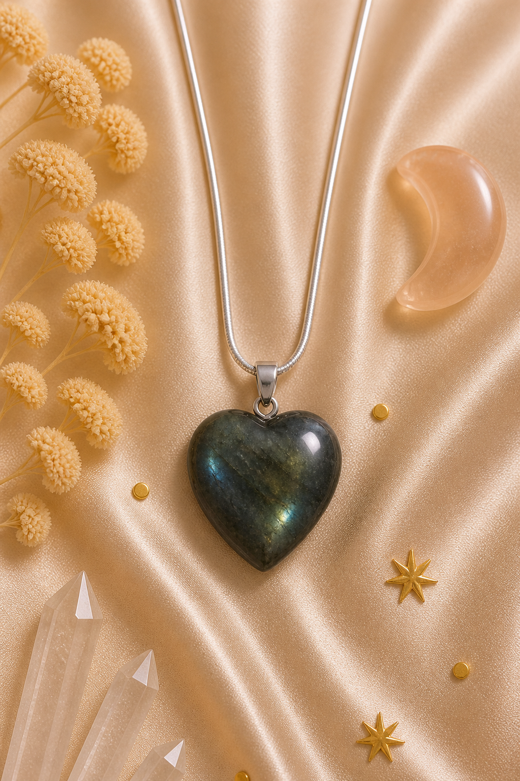 Labradorite Heart Pendant – Intuition • Protection • Inner Light