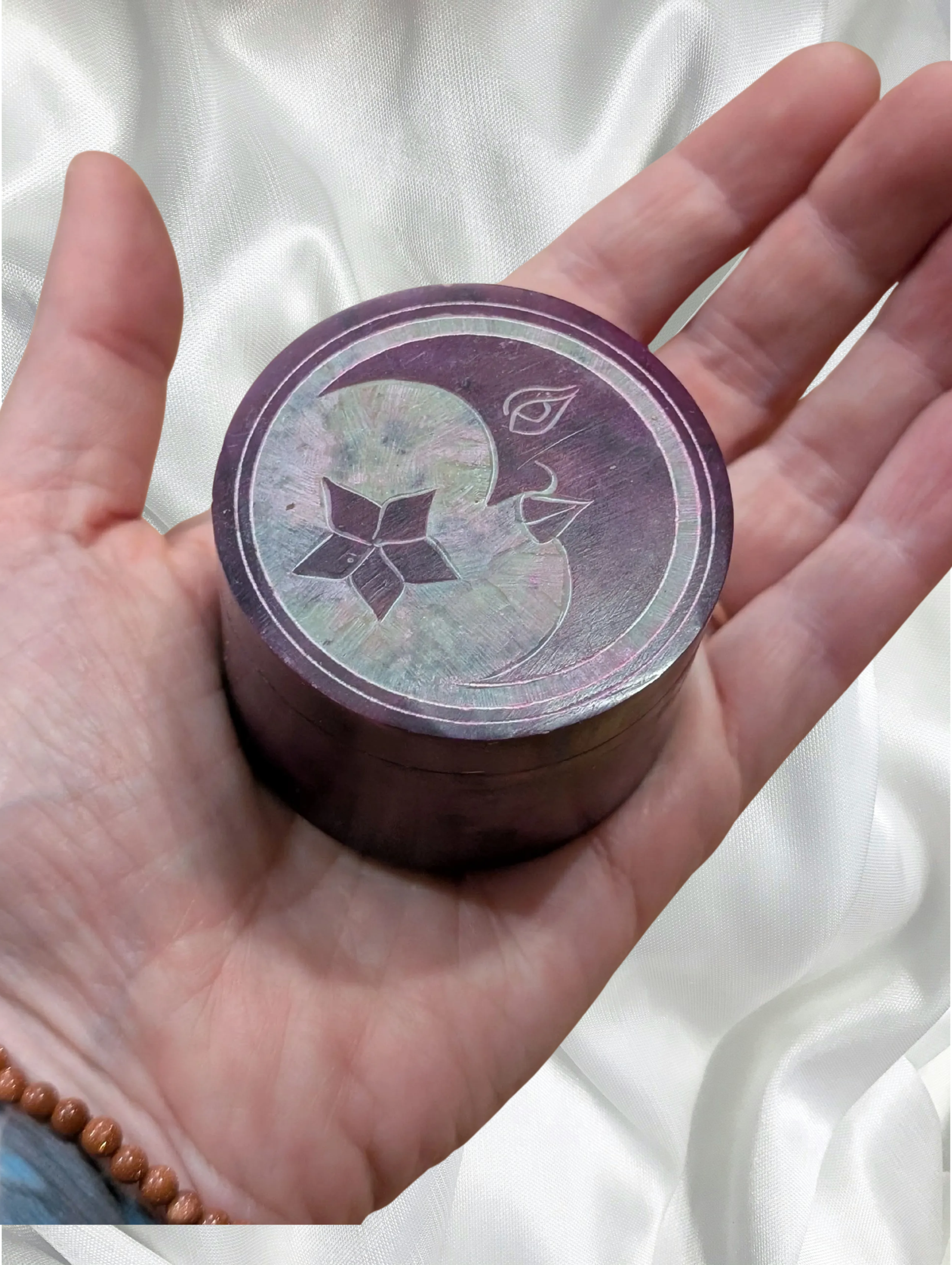 Crescent Moon Soapstone Trinket Box & Resin Burner