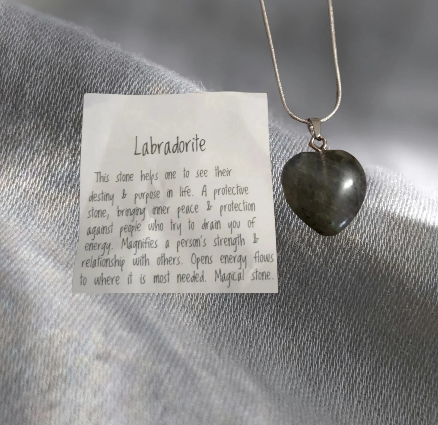 Labradorite Heart Pendant – Intuition • Protection • Inner Light