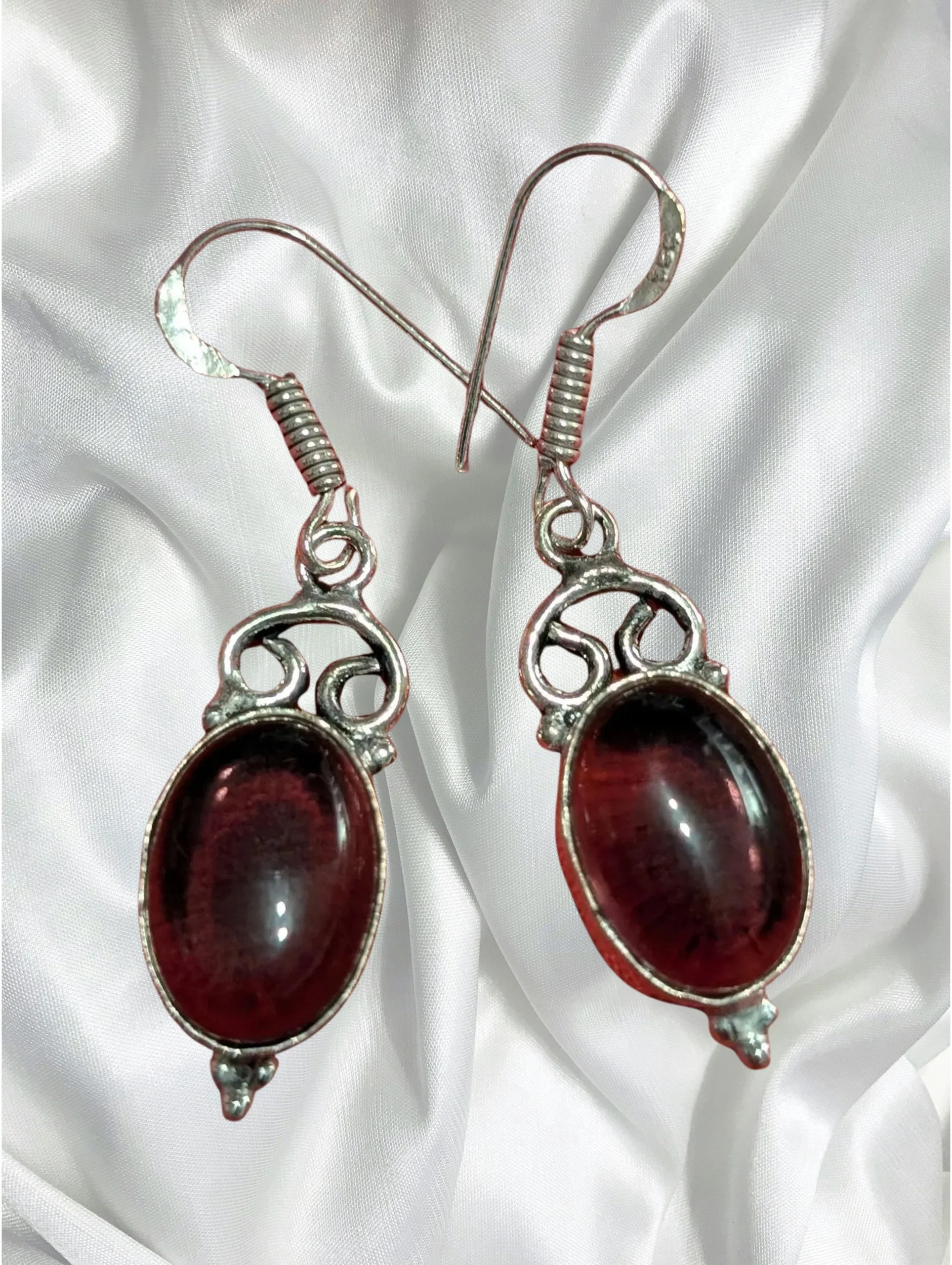 💜 Sterling Oval Amethyst Drops 💜