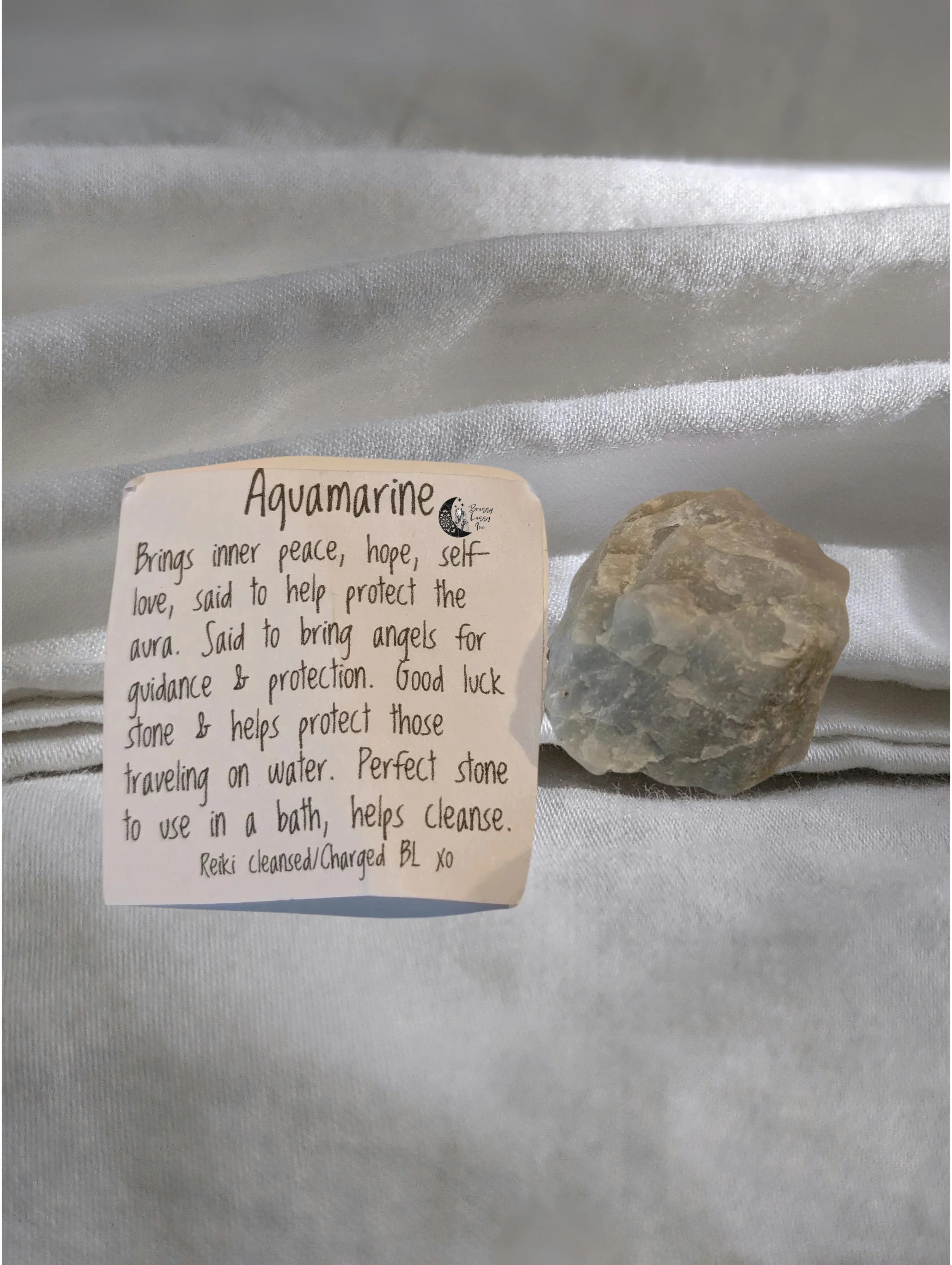 🌬️Aquamarine Mini Chunk protection, courage, and emotional clarity