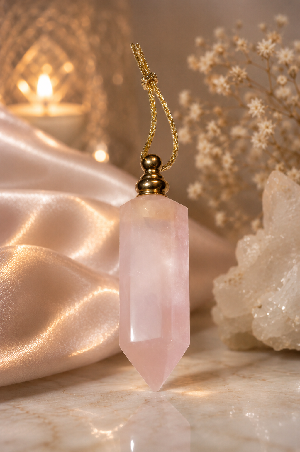 Rose Quartz Memorial Urn Necklace – Love & Heart Healing