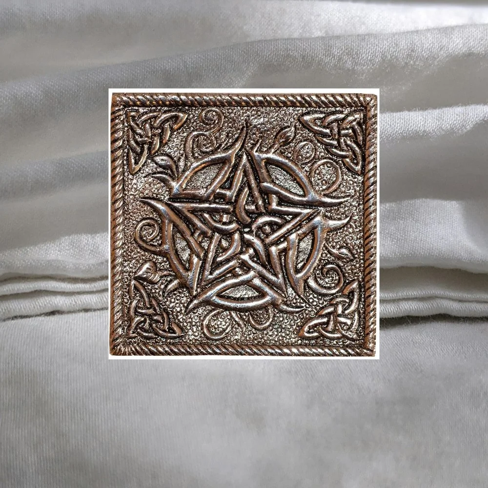 🛡️✨ Pentacle Metal Incense Holder – 2.25" Antique Finish ✨🛡️