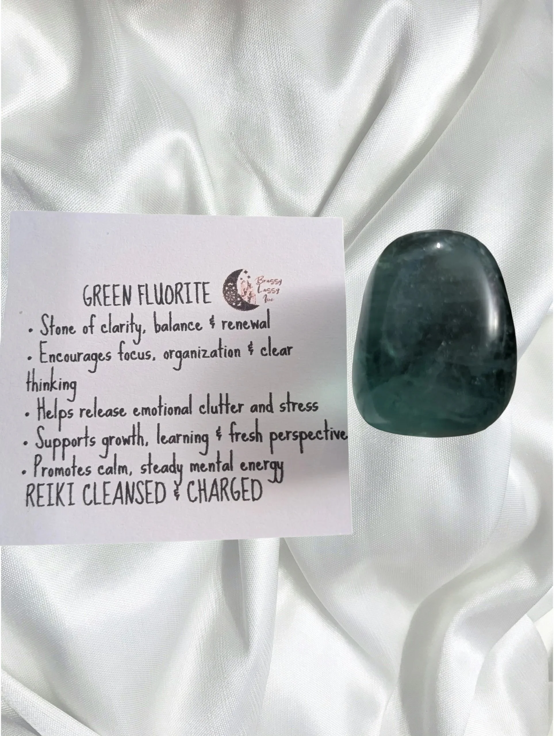 Green Fluorite Tumbled 💚🔮 Clarity • Balance • Emotional Calm