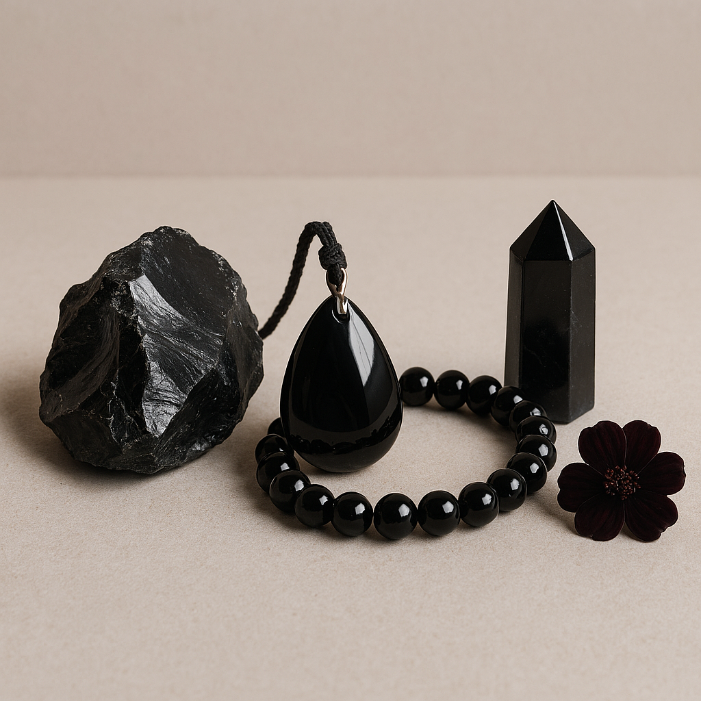 Obsidian
Protection • Grounding • Strong Boundaries -
Pendants, pendulums, carvings & crystals