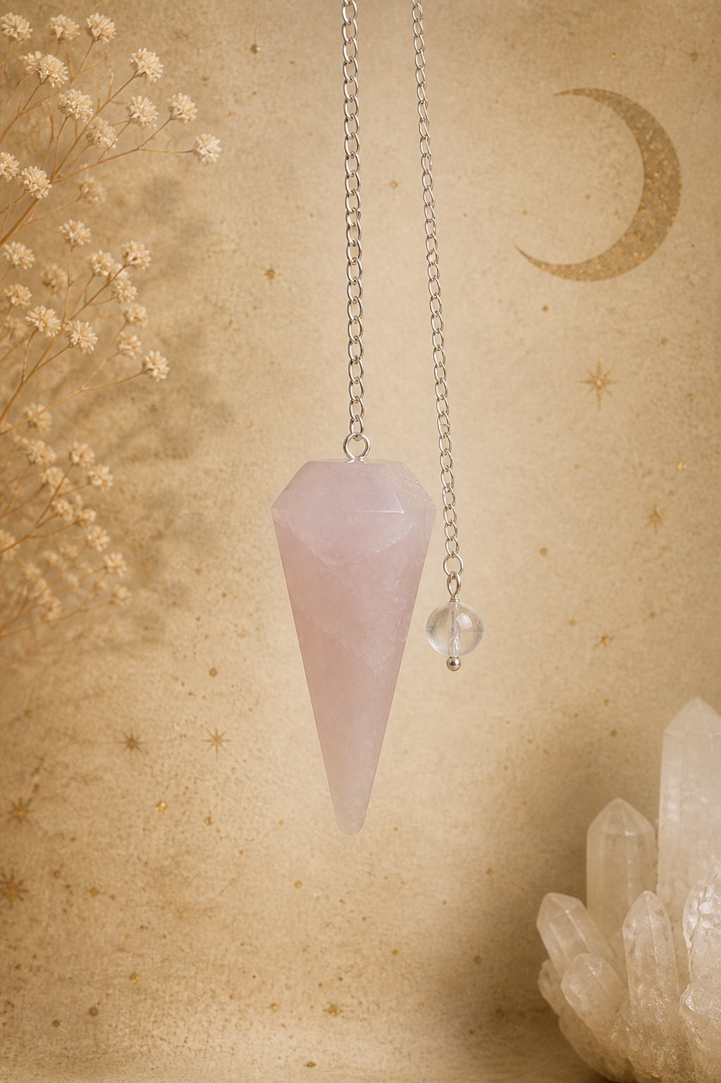 Rose Quartz Pendulum – Love & Serenity
