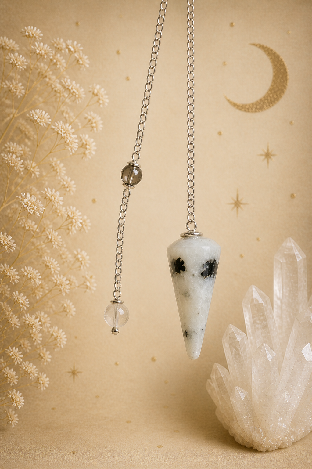 Moonstone Pendulum – Intuition • Emotional Balance • Guidance