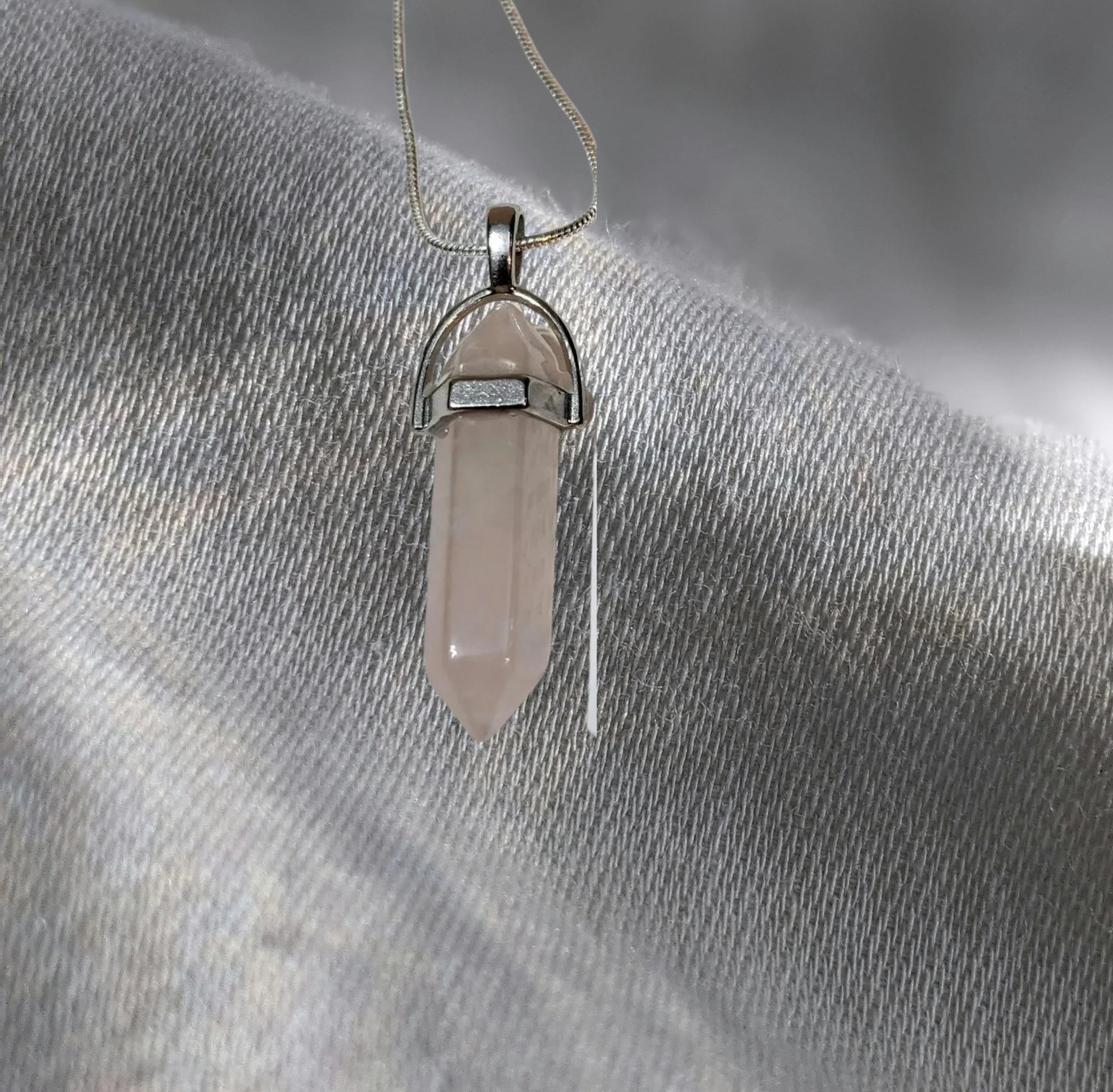 💗 Rose Quartz Point Pendant Love • Harmony • Heart Awakening