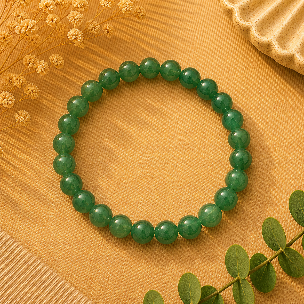 Green Aventurine Stretch Bracelet – Prosperity & Renewal