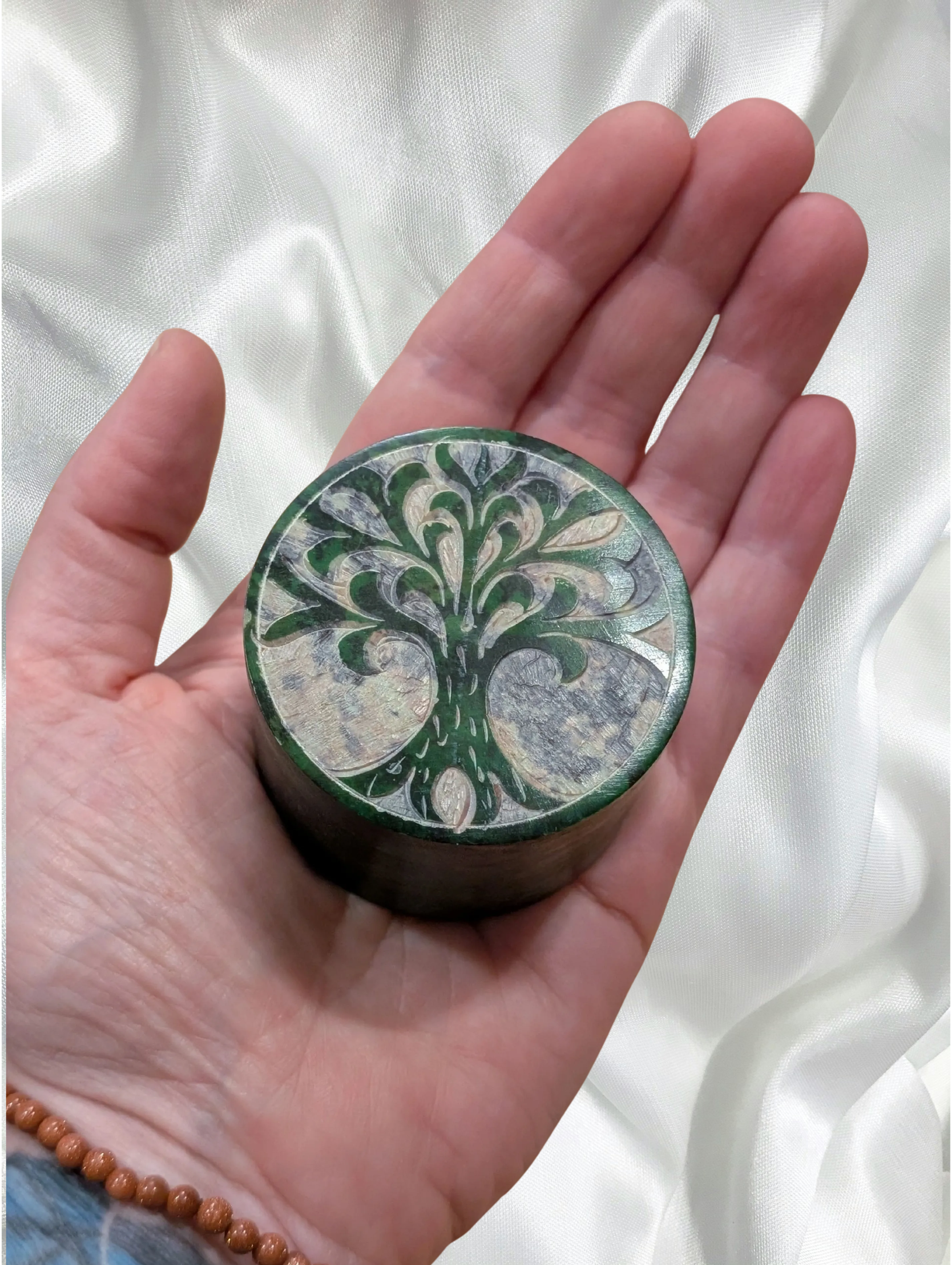 Tree of Life Soapstone Trinket Box & Resin Burner