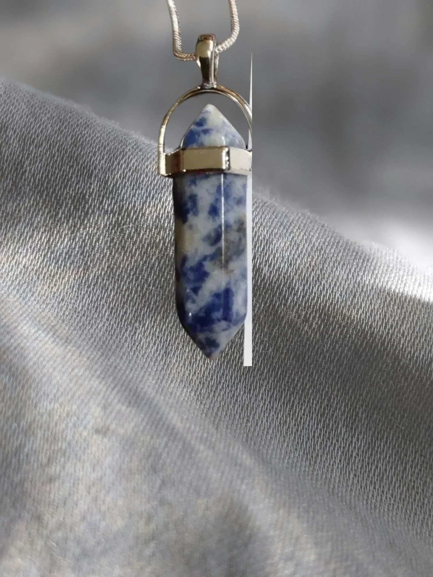 🔵 Sodalite Point Pendant ✨ Logic • Clarity • Calm Truth