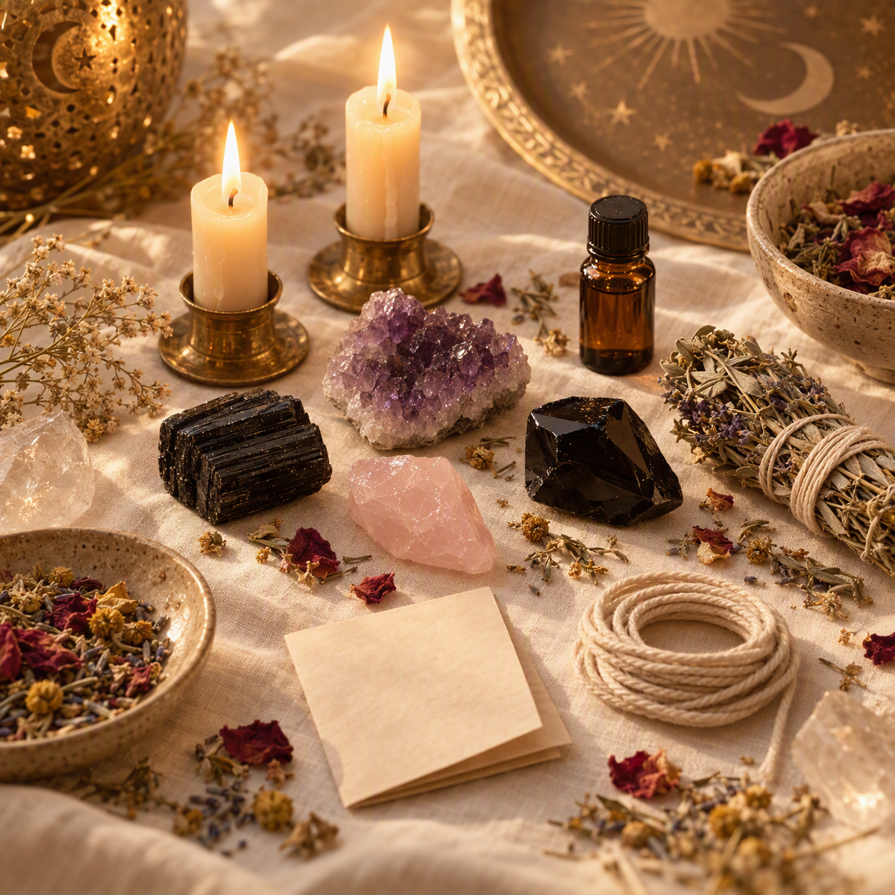 Explore Our Ritual Kits ✨

Discover thoughtfully prepared ritual kits for protection, calming, cord cutting, and releasing what no longer serves you. Each includes carefully selected tools and easy-to-follow guidance to help you set intentions and cr