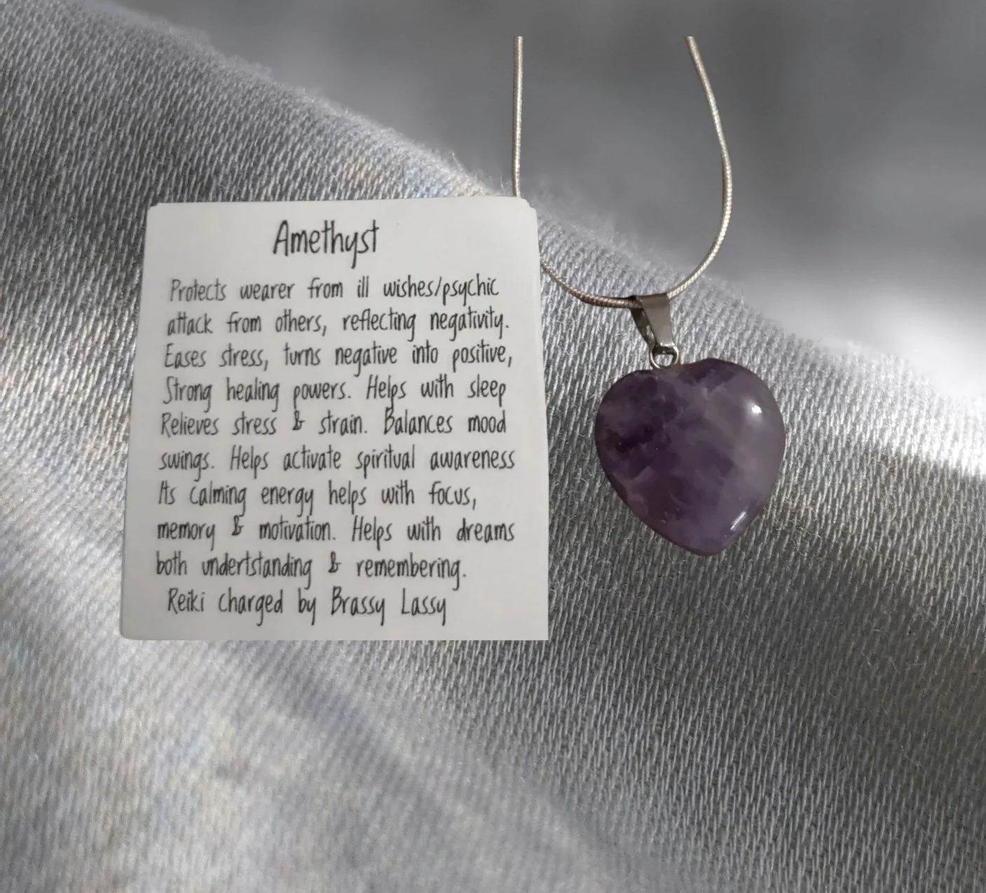 Amethyst Heart Pendant – Love • Protection • Inner Peace