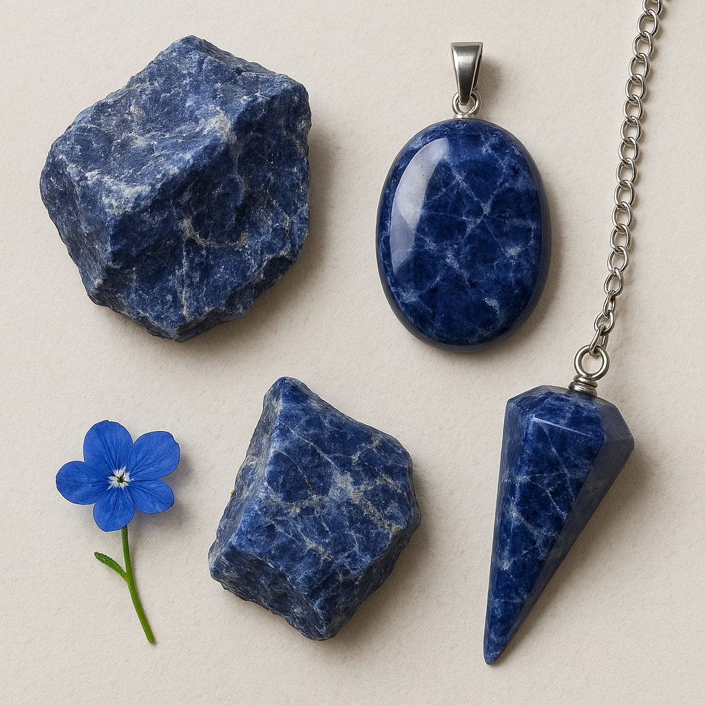 Sodalite
Clarity • Communication • Inner Truth - Pendants, earrings, bracelets, carvings & crystals