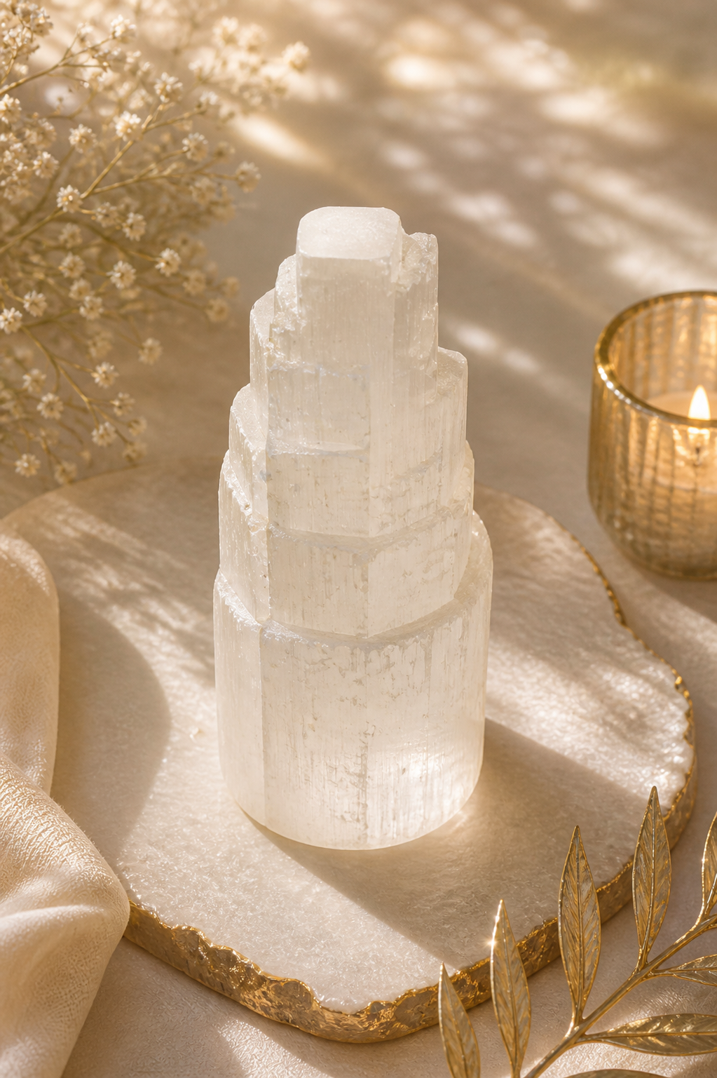 Selenite Mountain – Clarity, Harmony & Energy Clearing (4")