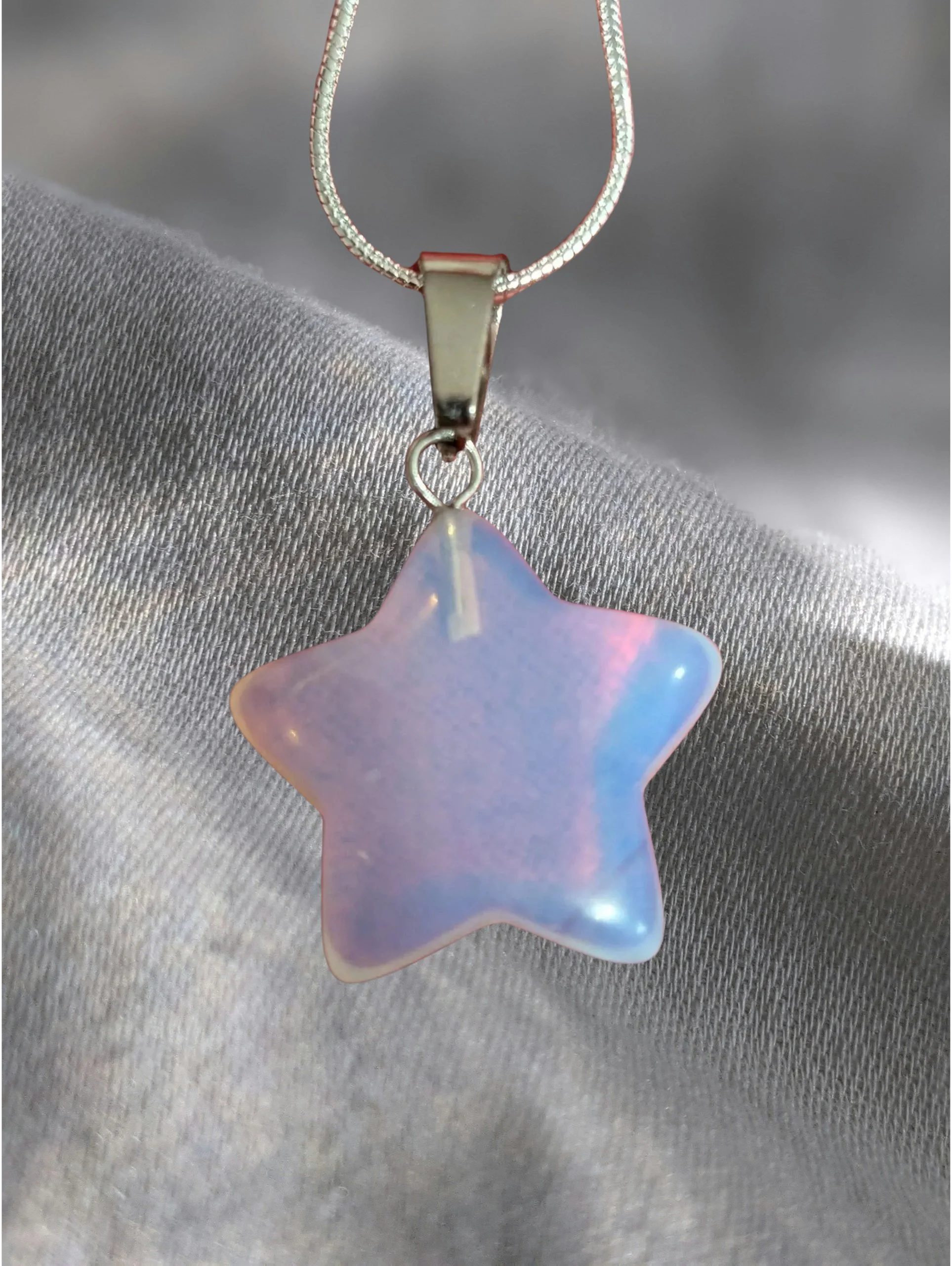 🌟 Opalite Star Pendant Necklace  ✨ Confidence • Harmony • Gentle Abundance