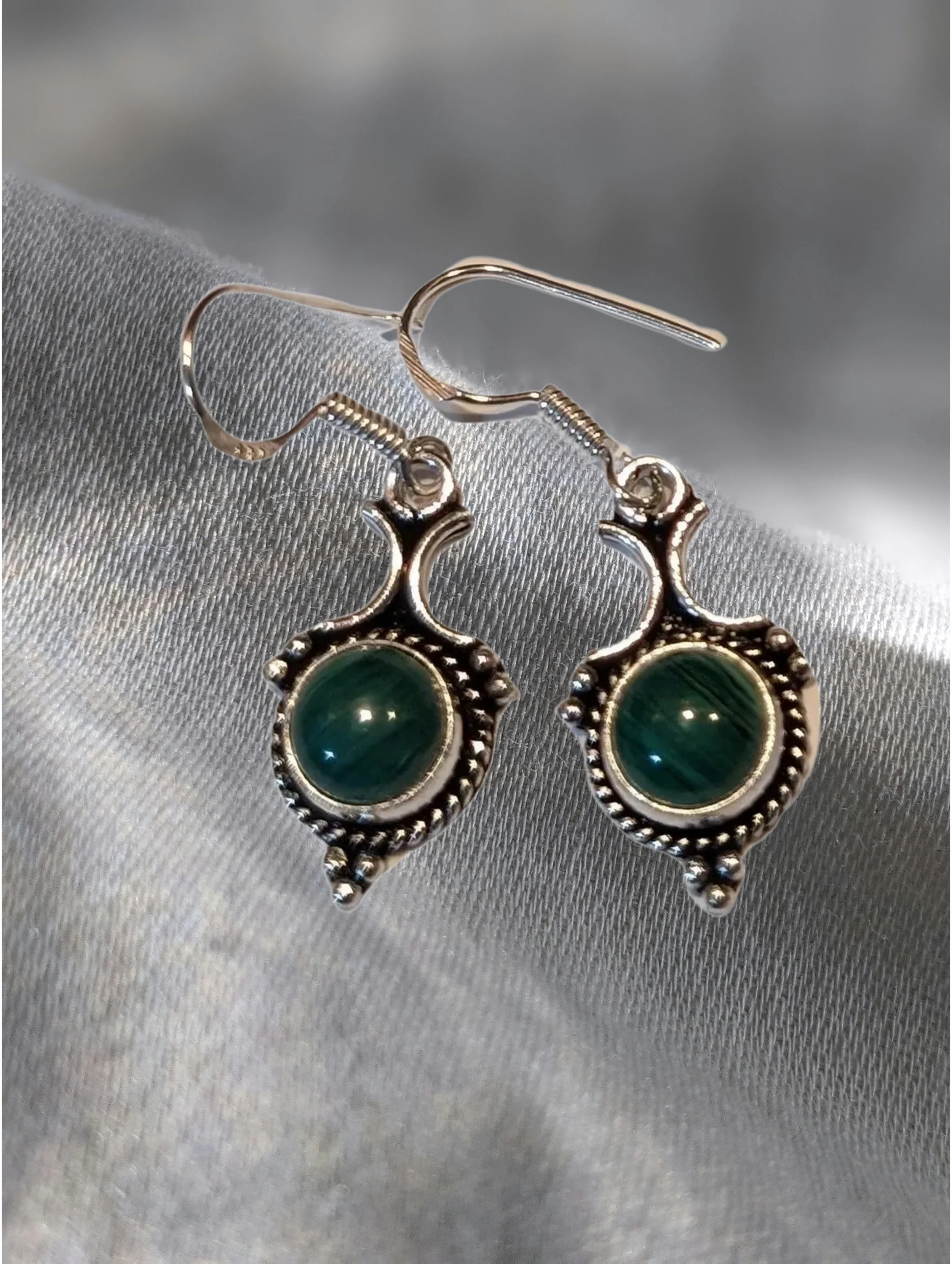 💚✨ Malachite Talisman Drop Earrings ✨💚  Protection • Emotional Healing • Balance • Inner Strength