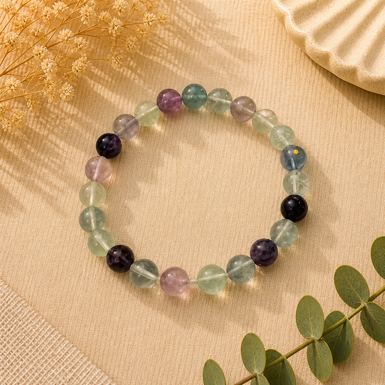 Fluorite Stretch Bracelet – Focus, Calm & Spiritual Clarity
