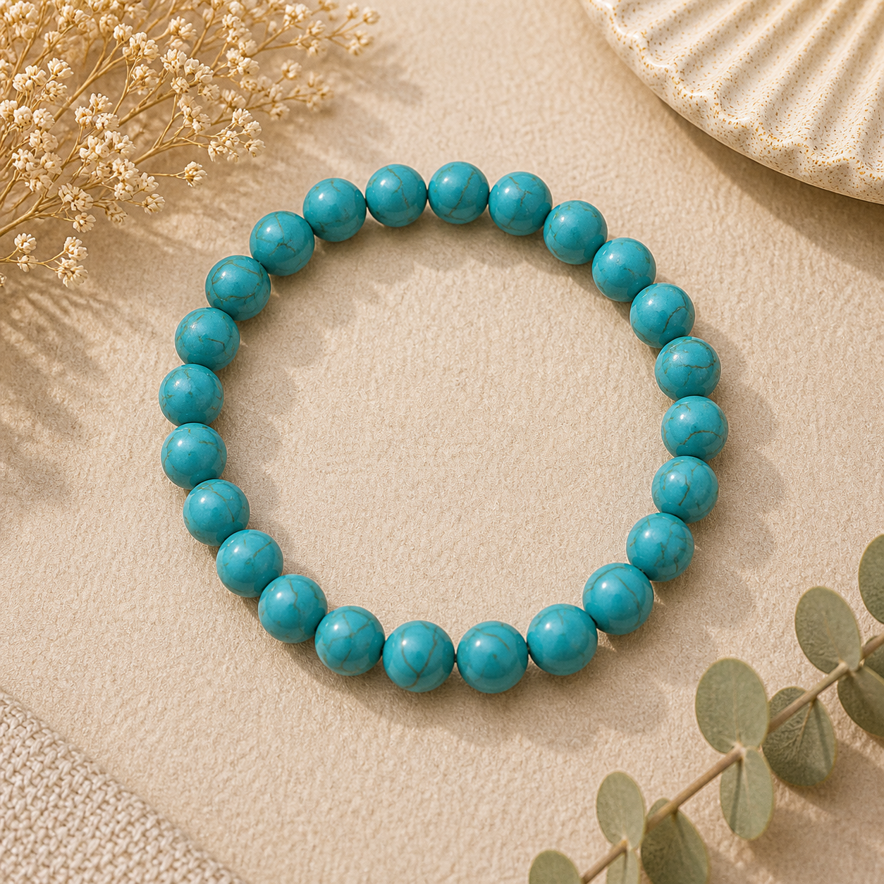 Turquoise Stretch Bracelet – Calm, Expression & Inner Wisdom