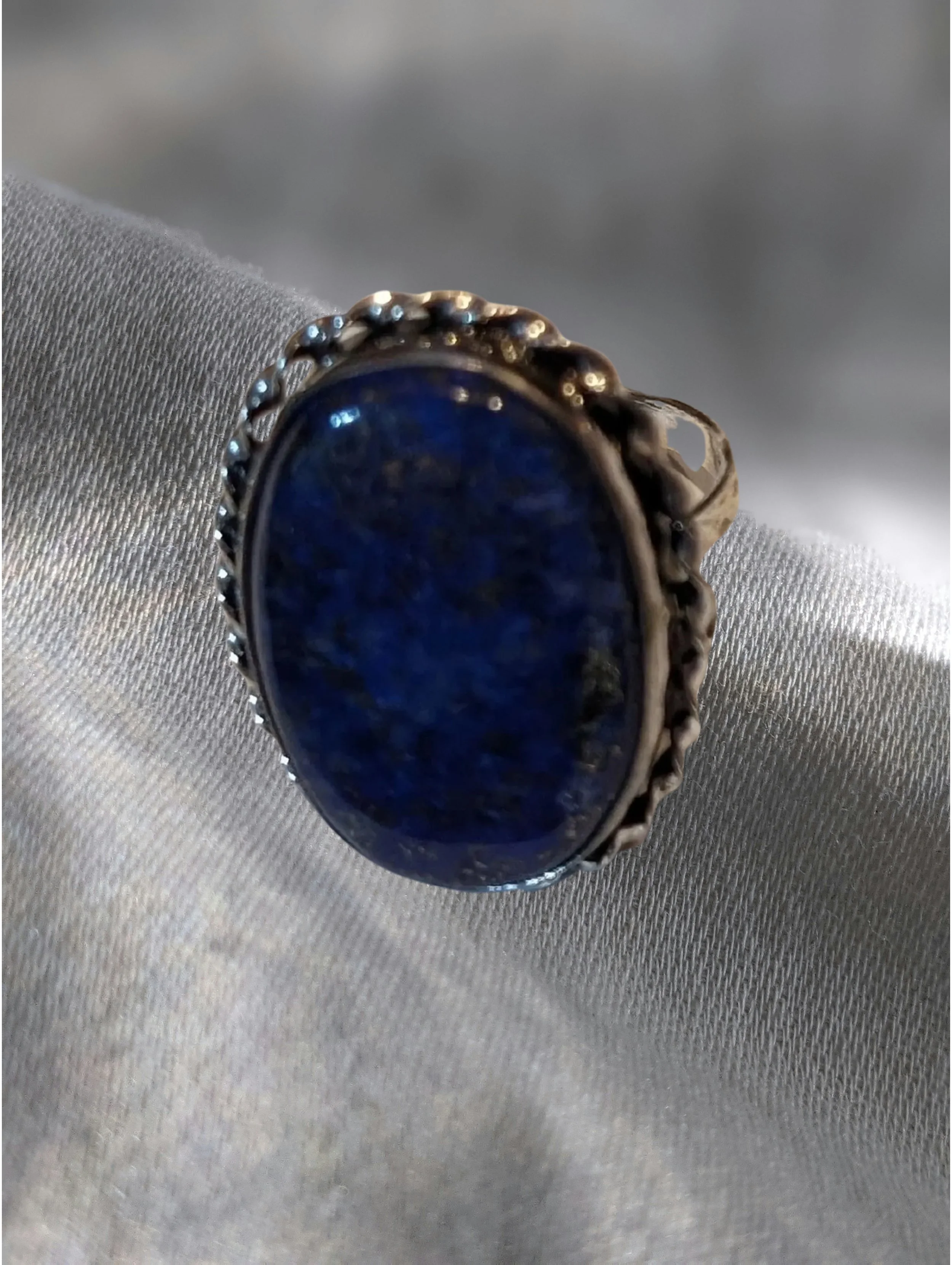 💫🔷 Lapis Lazuli Rope Sterling Silver Ring  Truth • Communication • Wisdom • Inner Clarity 🔷💫