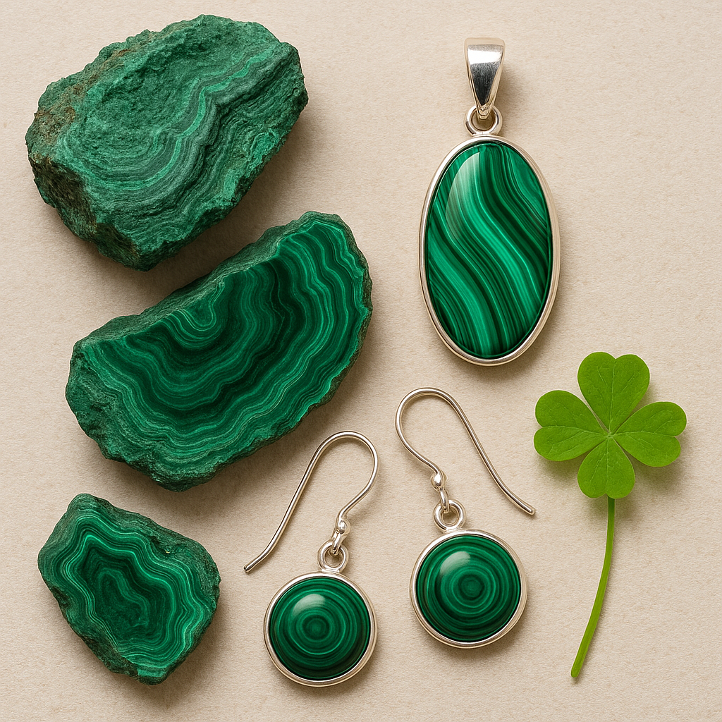 Malachite
Transformation • Protection • Growth – Pendants, carvings, jewelry & crystals