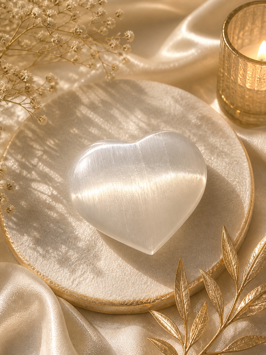 Selenite Heart – Clarity, Calm & Energetic Renewal (1.5")