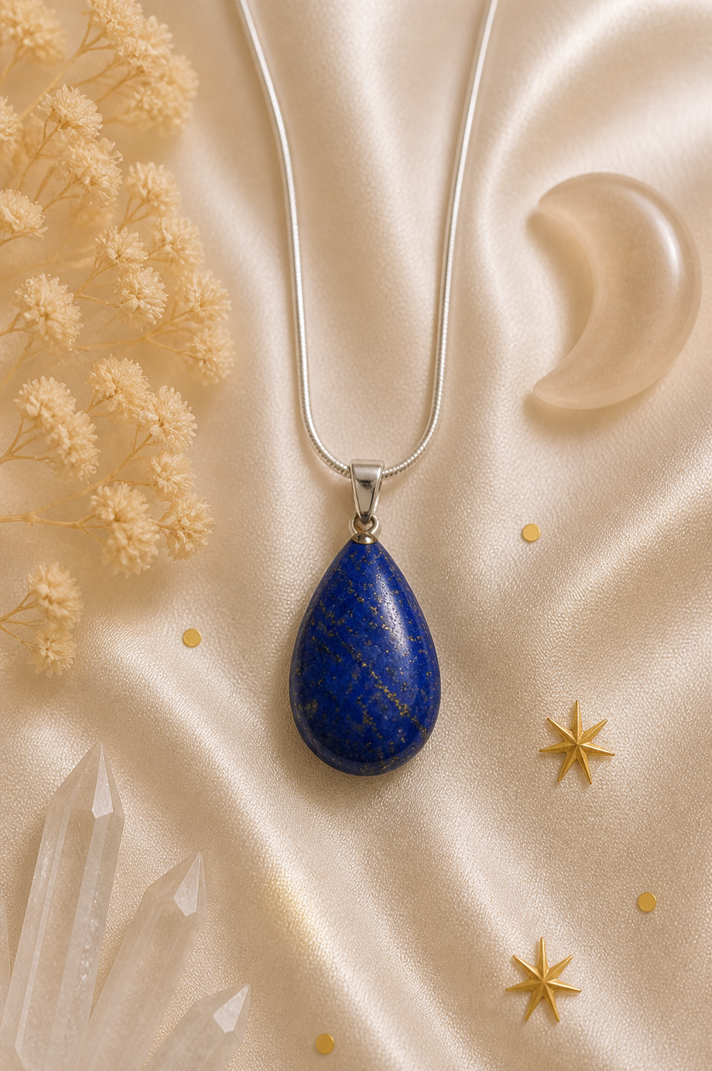 Lapis Lazuli Teardrop Pendant – Wisdom• Truth • Intuition