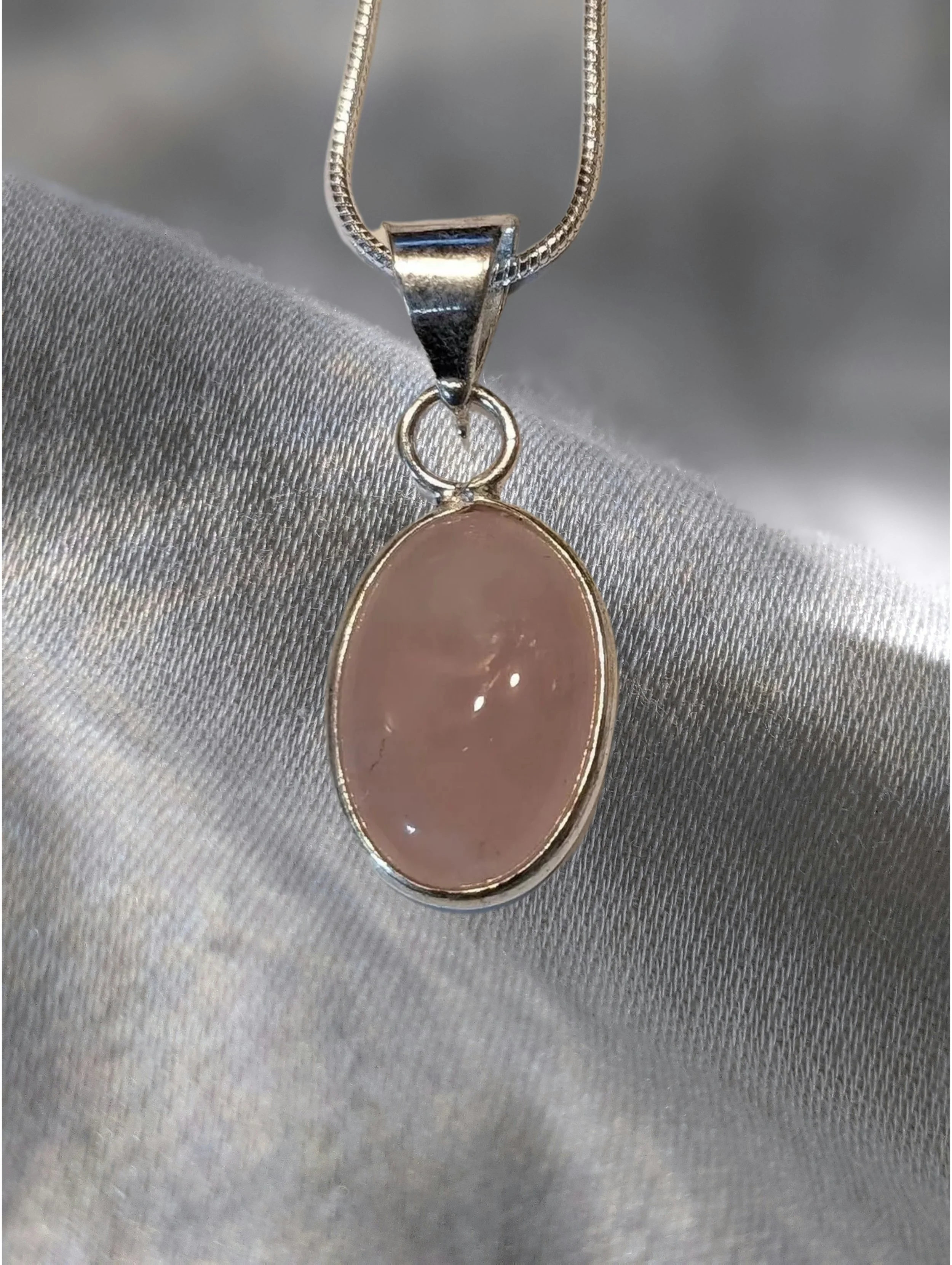 🌸✨ Rose Quartz Small Oval Pendant ✨🌸 Love • Compassion • Emotional Healing