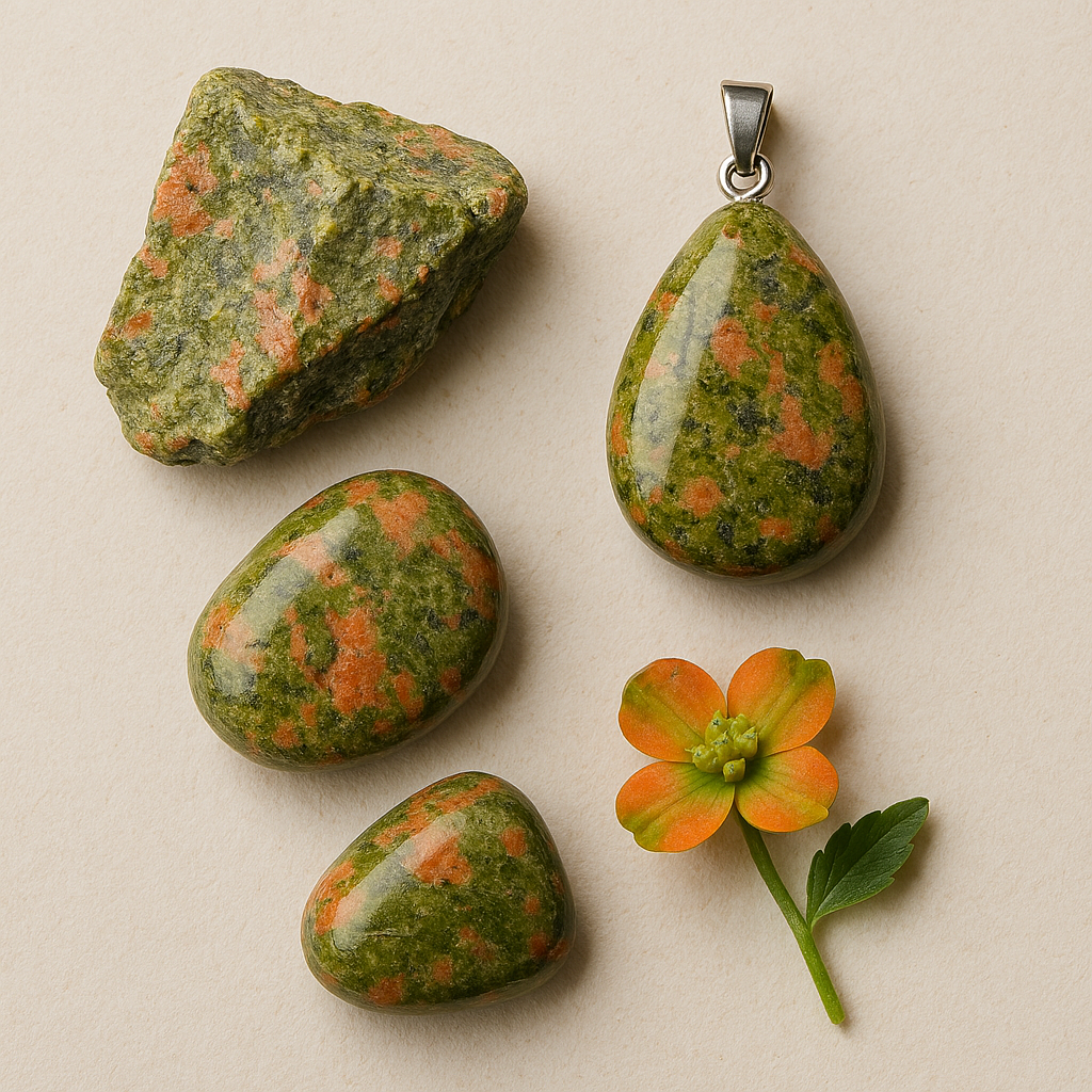 Unakite
Balance • Emotional Healing • Renewal - Pendants, earrings, bracelets, carvings & crystals