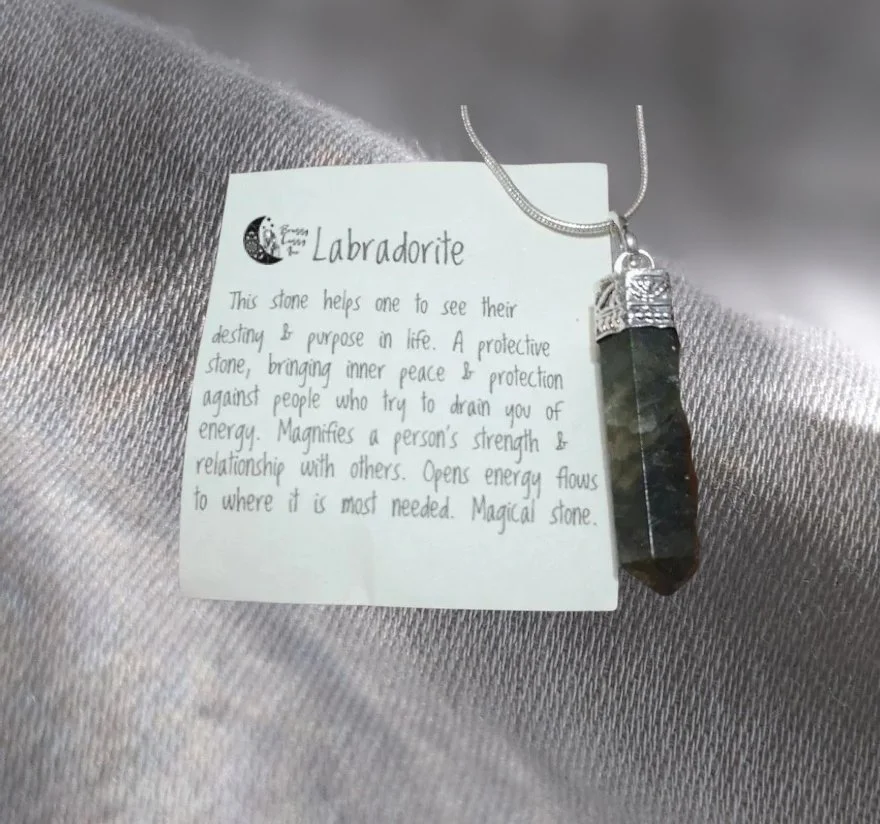 Labradorite Silver-Capped Point Pendant ✨ Transformation • Strength • Aura Harmony