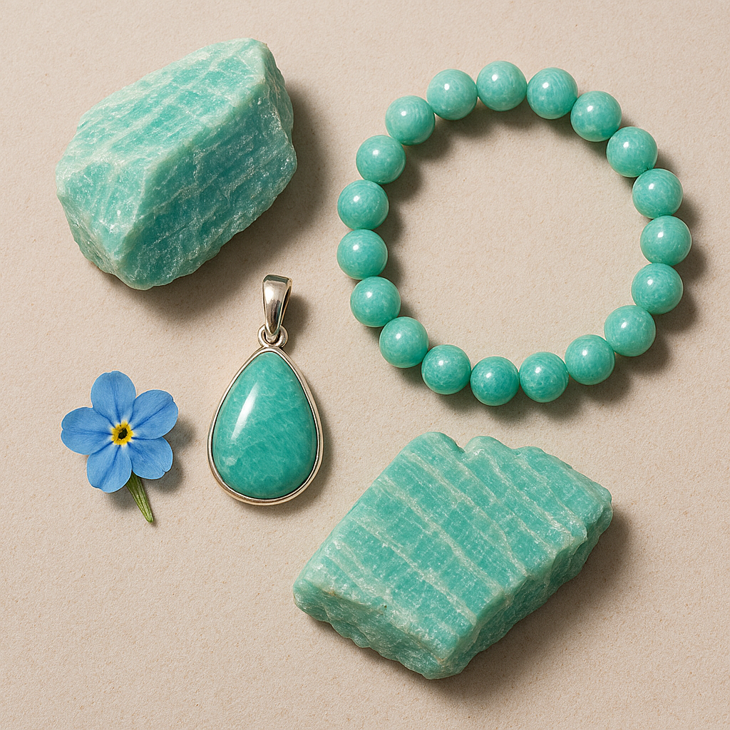 Amazonite
Balance • Communication • Calm - Pendants, earrings, bracelets, carvings & crystals