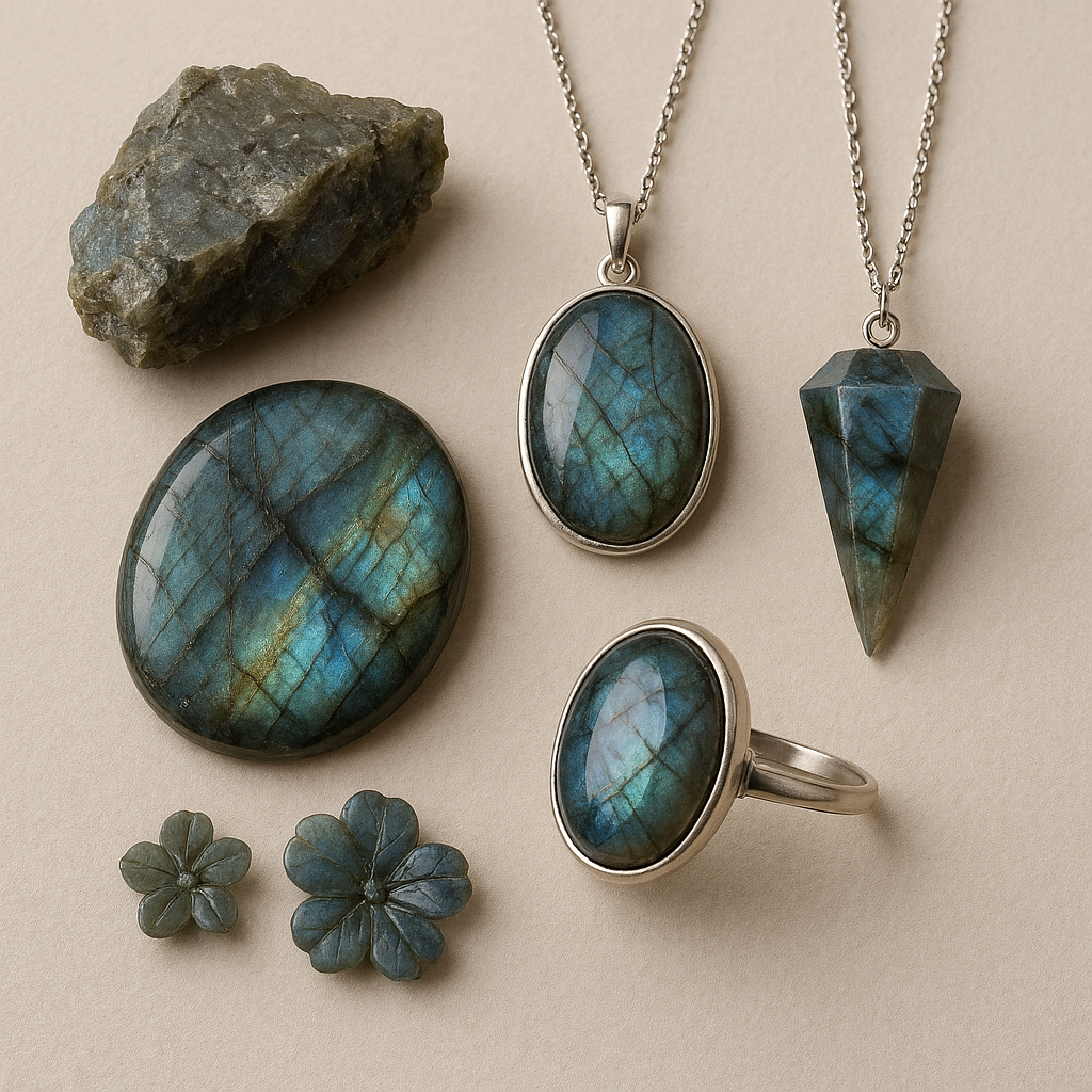 Labradorite
Intuition • Protection • Transformation -
Pendants, carvings, pendulums & crystals