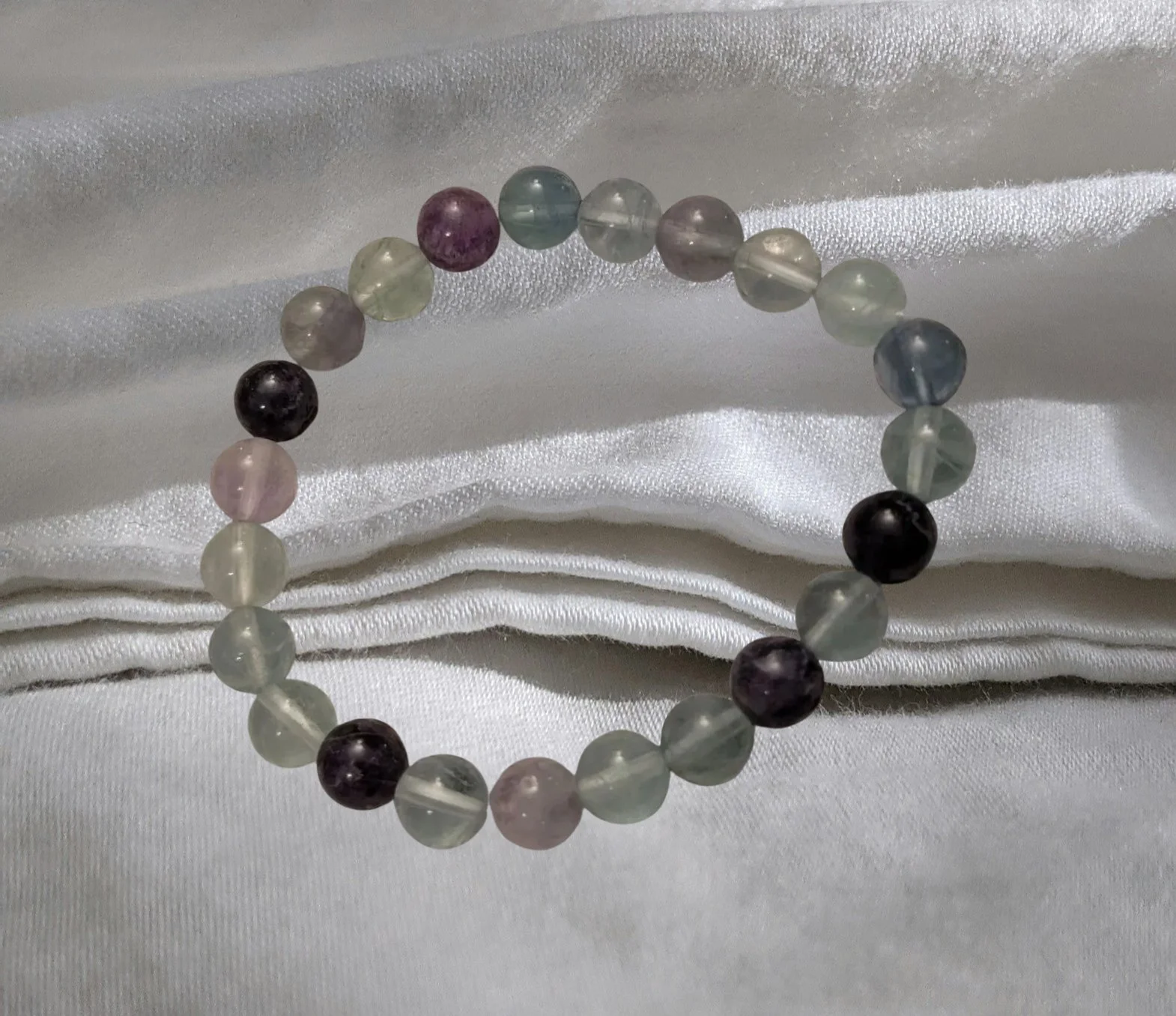 Fluorite Stretch Bracelet – Focus, Calm & Spiritual Clarity