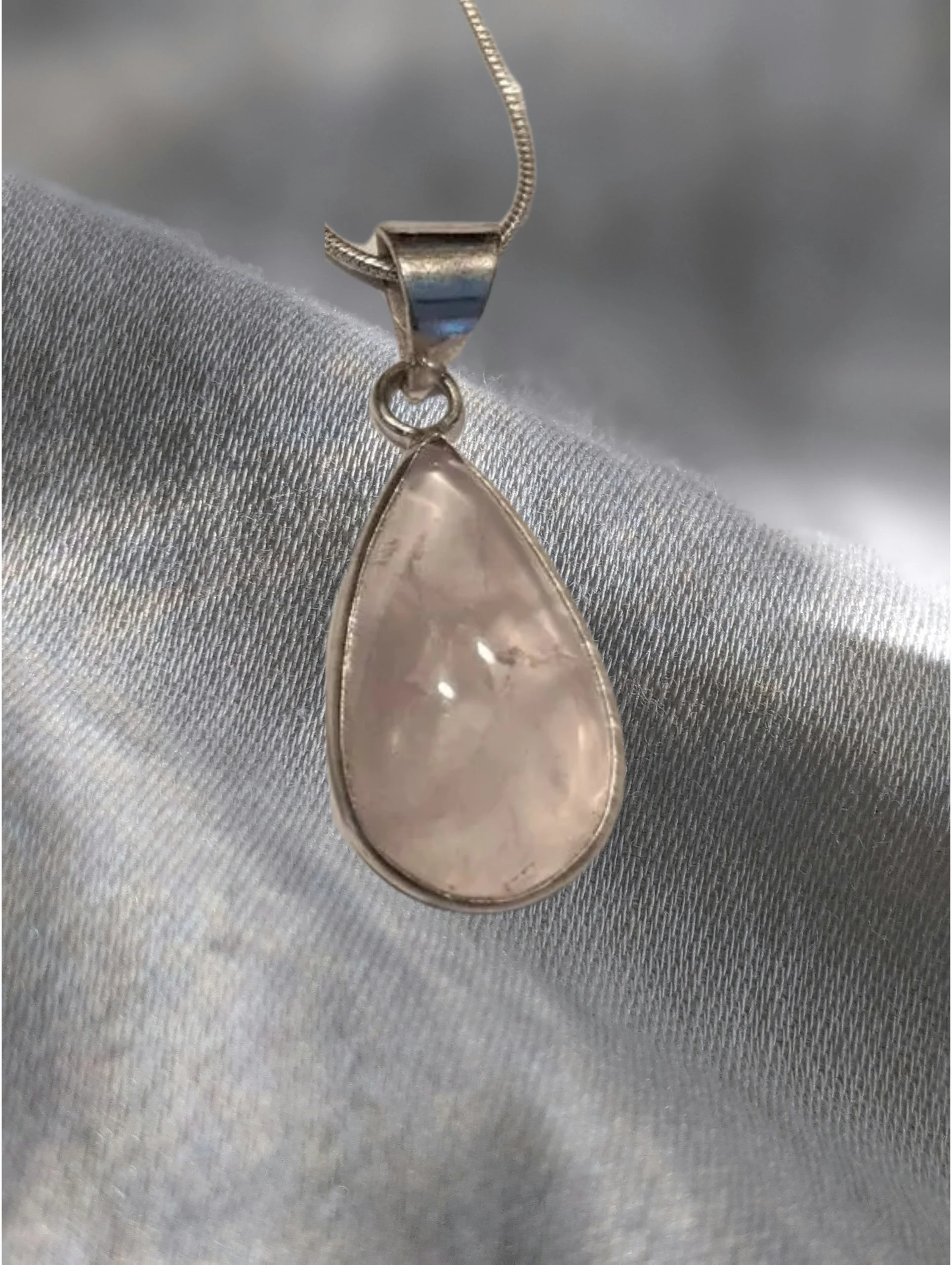 🌸✨ Rose Quartz Teardrop Pendant ✨🌸 Love • Compassion • Emotional Healing