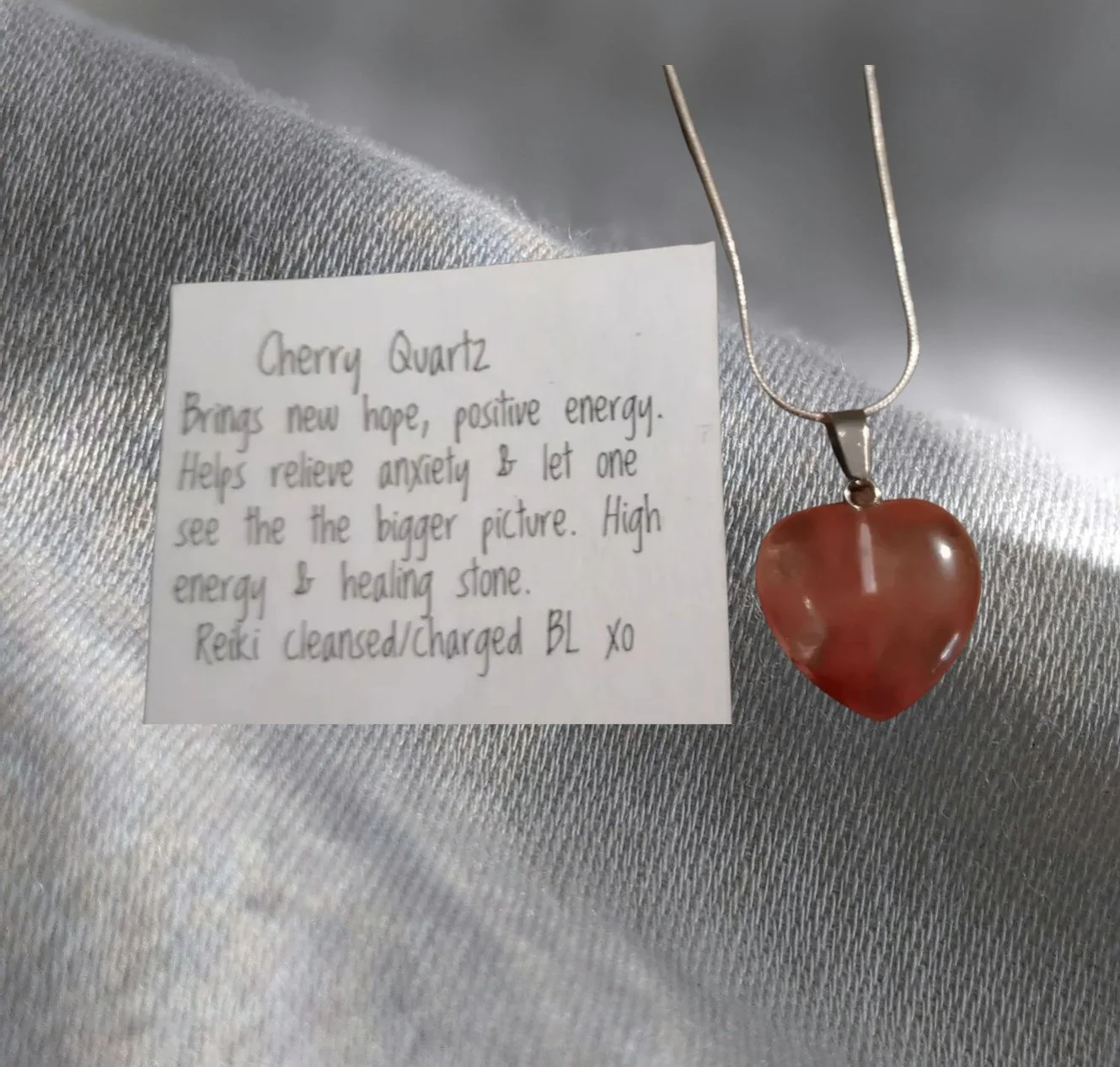 Cherry Quartz Heart Pendant – Joy • Love • Vibrancy