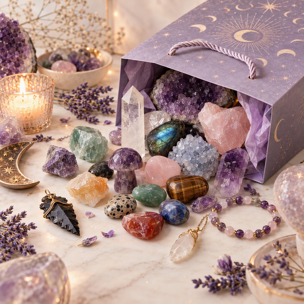 🔮 Crystal Mystery Bag — $30
