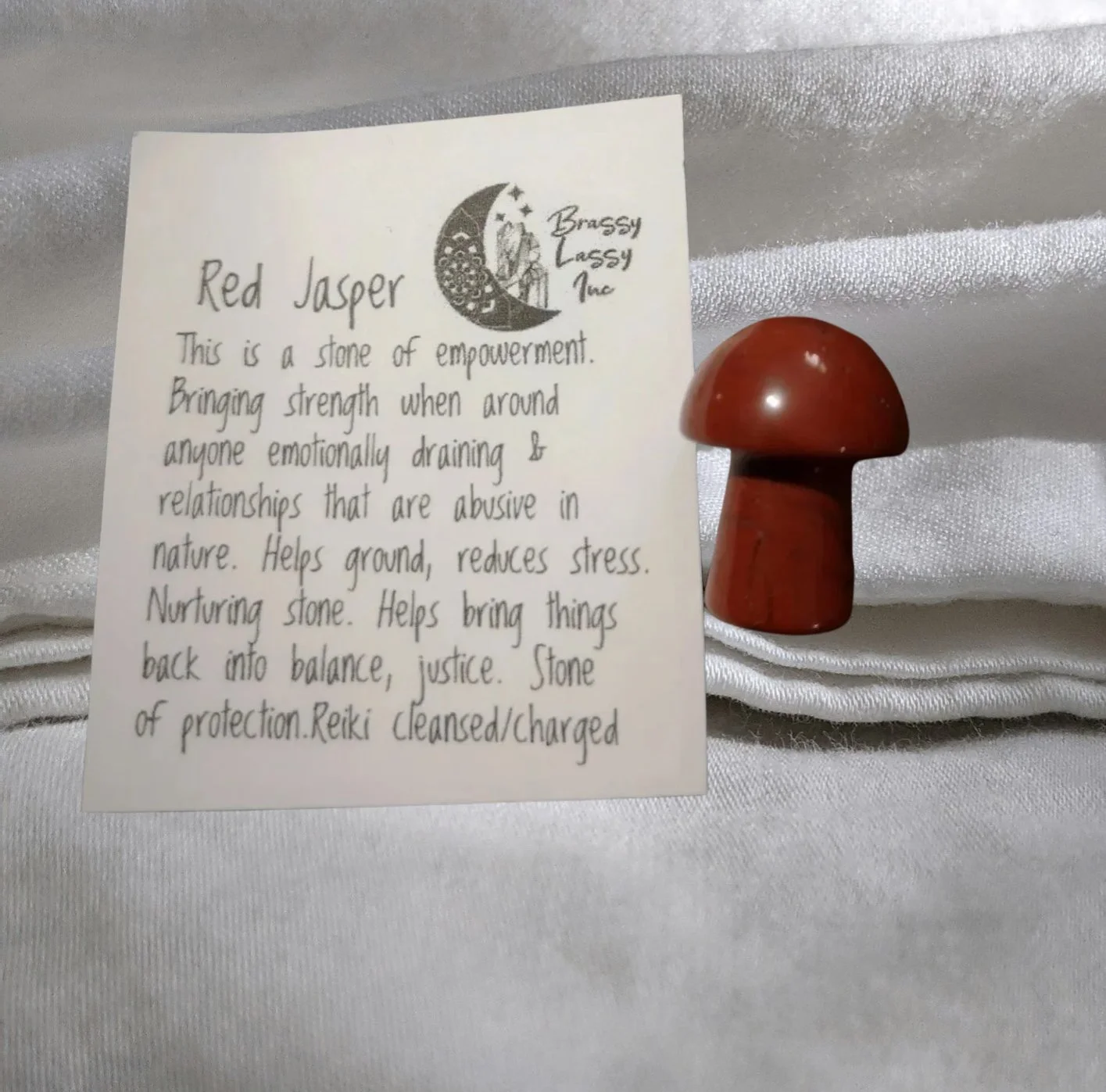 🍄❤️🔥 Red Jasper Mini Mushroom (1") 🔥❤️🍄  ❤️🔥 Grounding • Stability • Strength • Vitality • Steady Energy 🌍✨