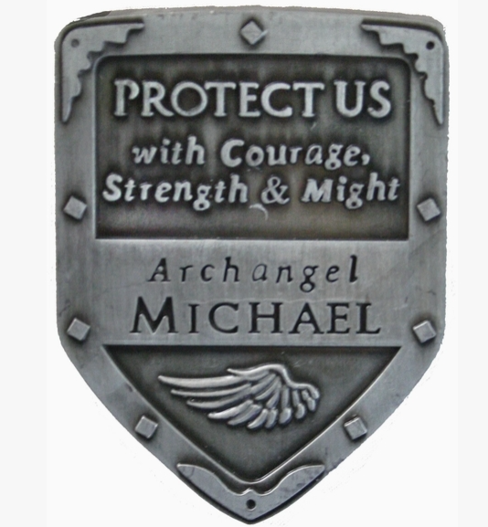 Archangel Michael Pewter Car Visor Clip | Protection & Courage