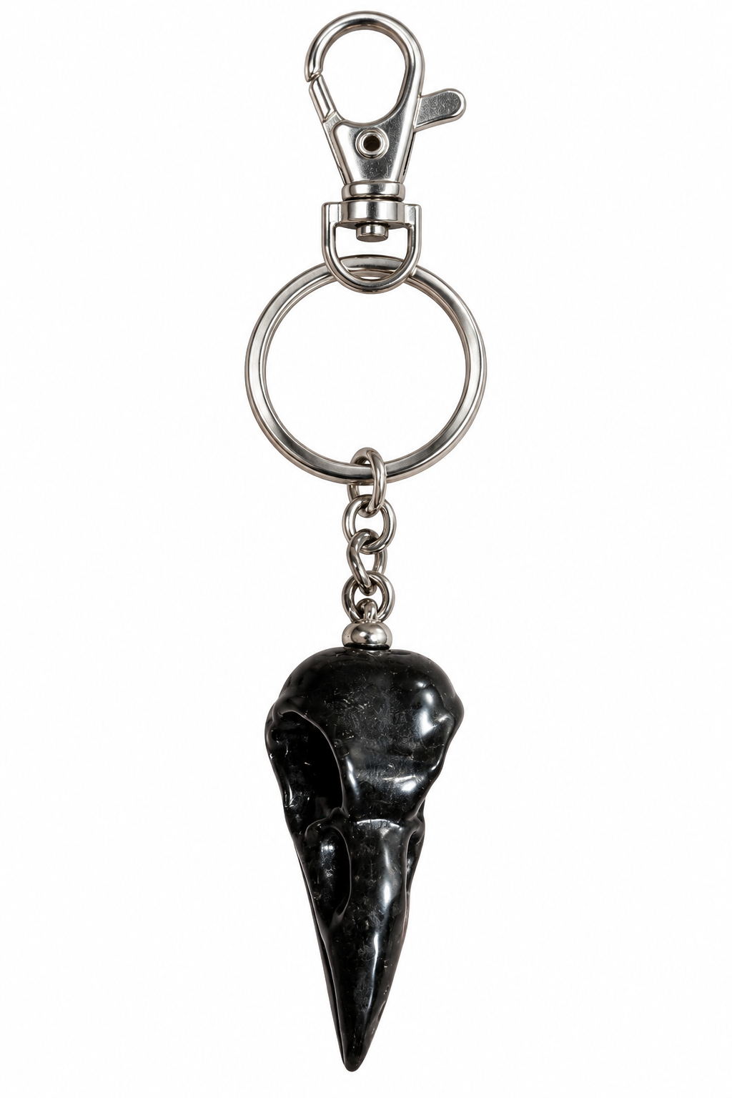 Obsidian Raven Skull Keychain.png