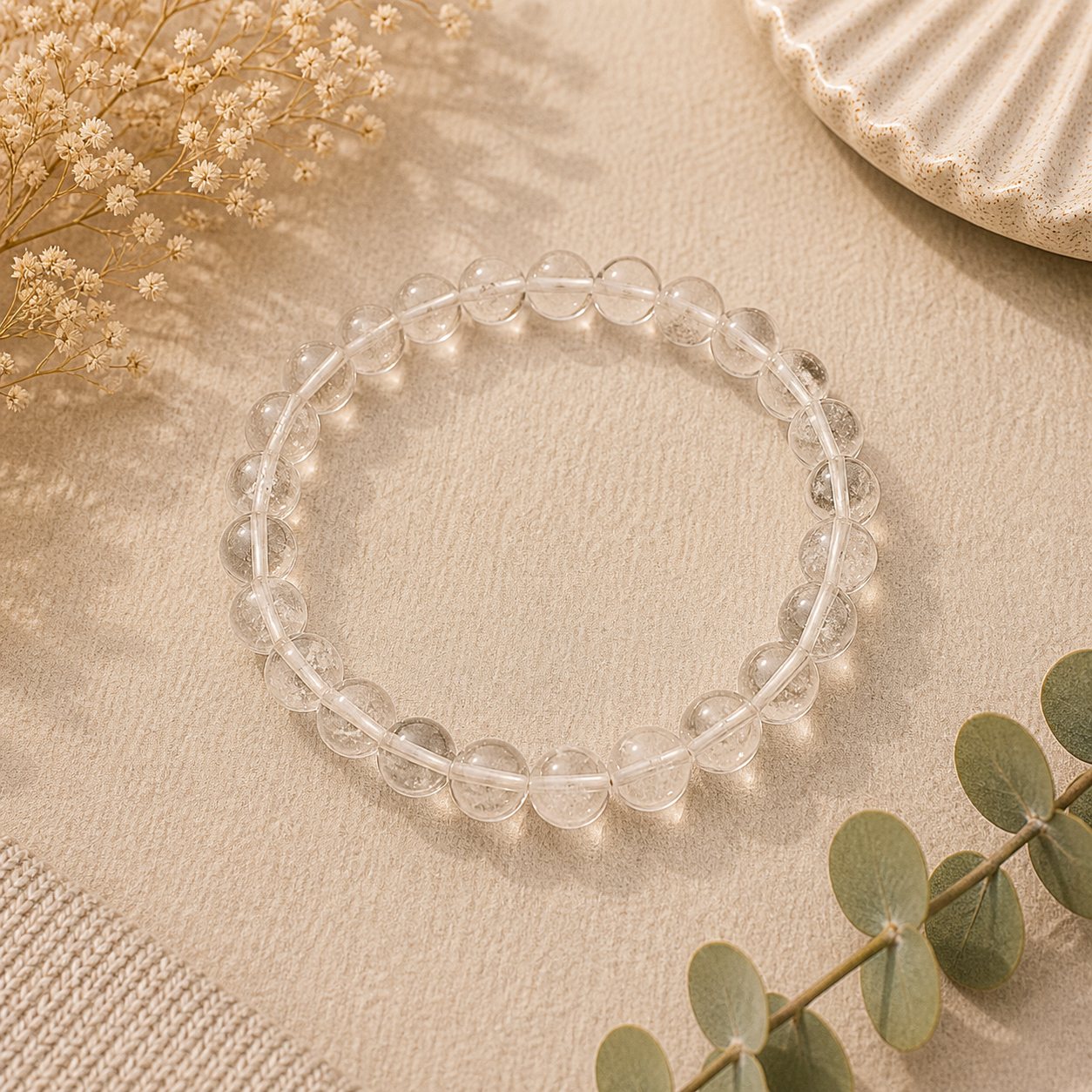 Clear Quartz Stretch Bracelet – Harmony, Clarity & Amplification