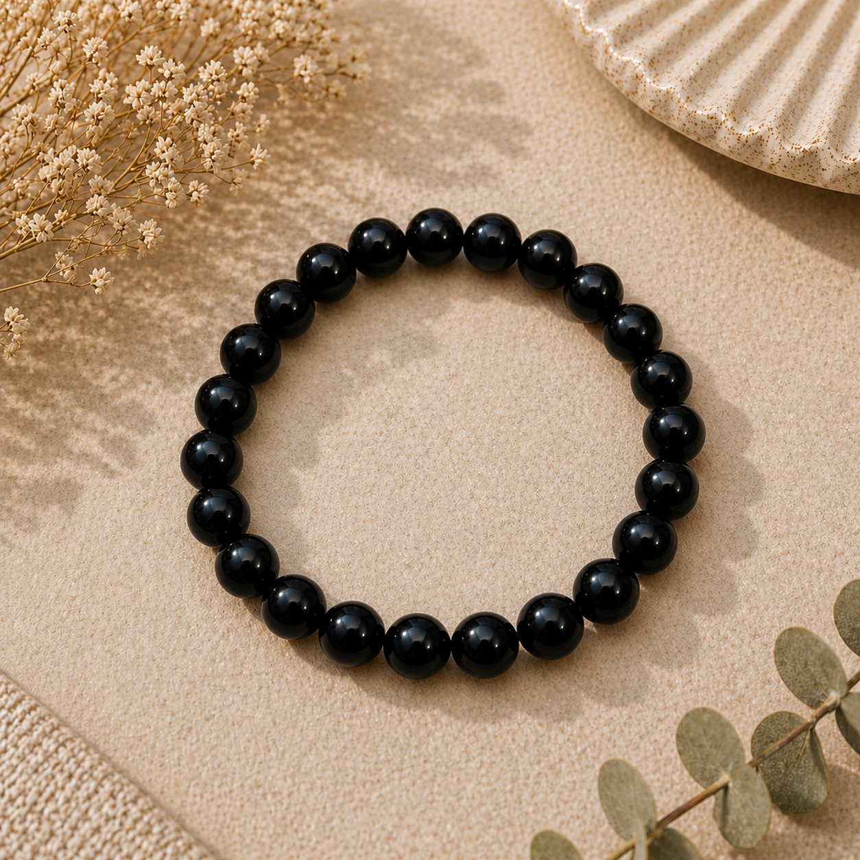 Black Onyx Stretch Bracelet – Protection & Grounding