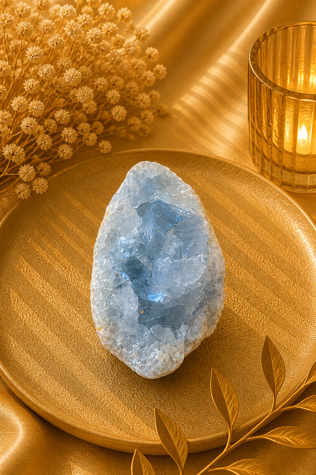 Celestite Cluster – Angelic Calm & Intuitive Clarity (2")