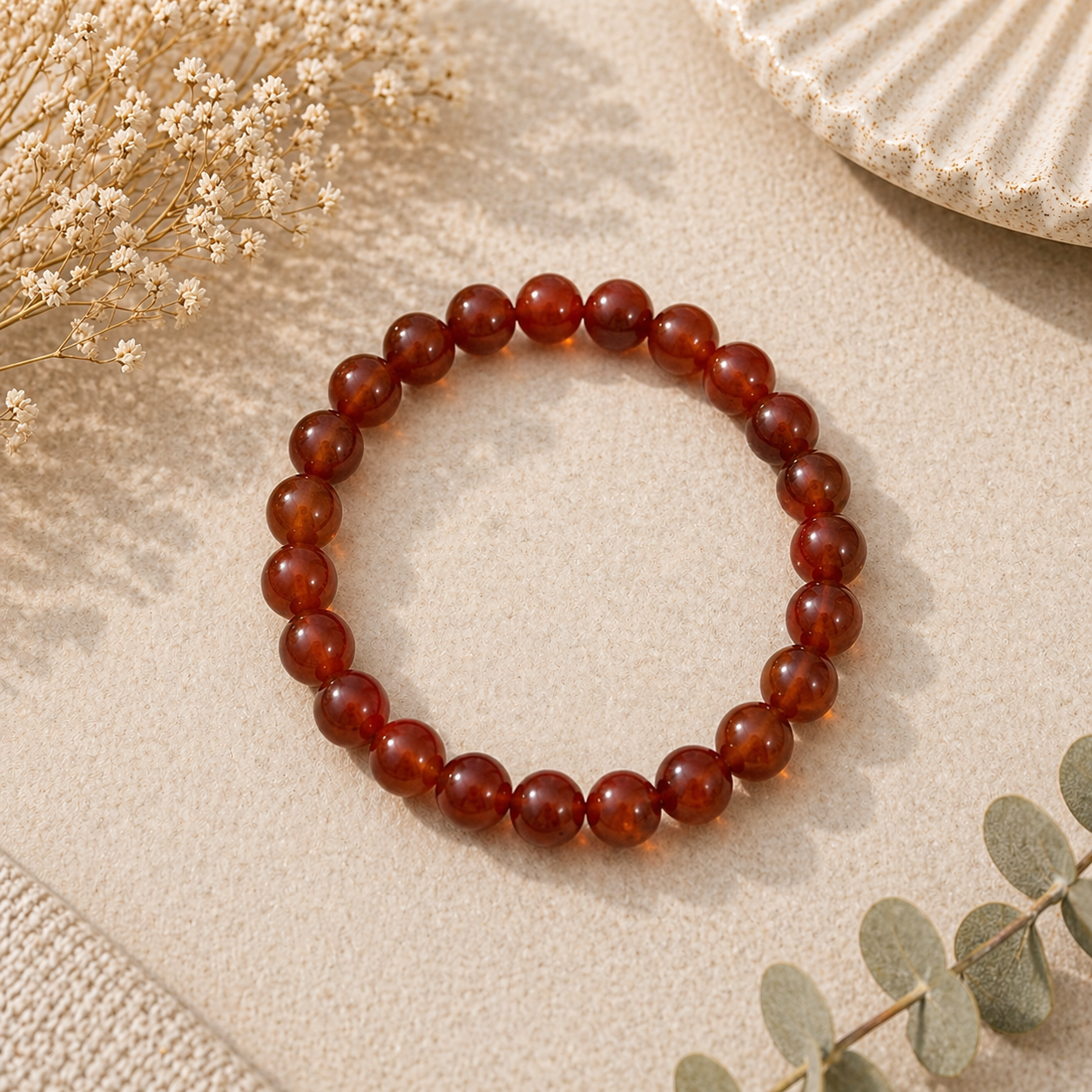 Carnelian Stretch Bracelet – Motivation • Creativity • Confidence