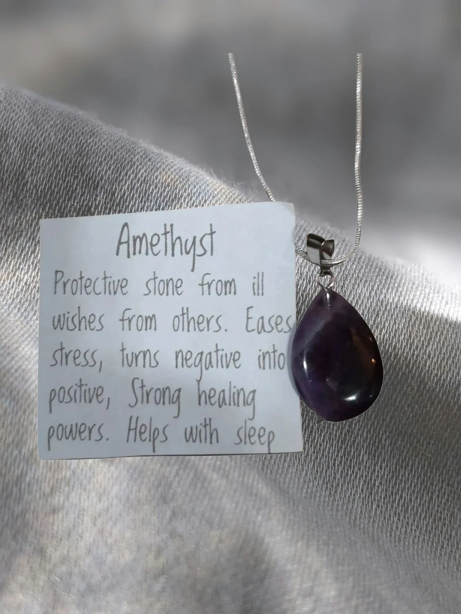 Amethyst Teardrop Pendant