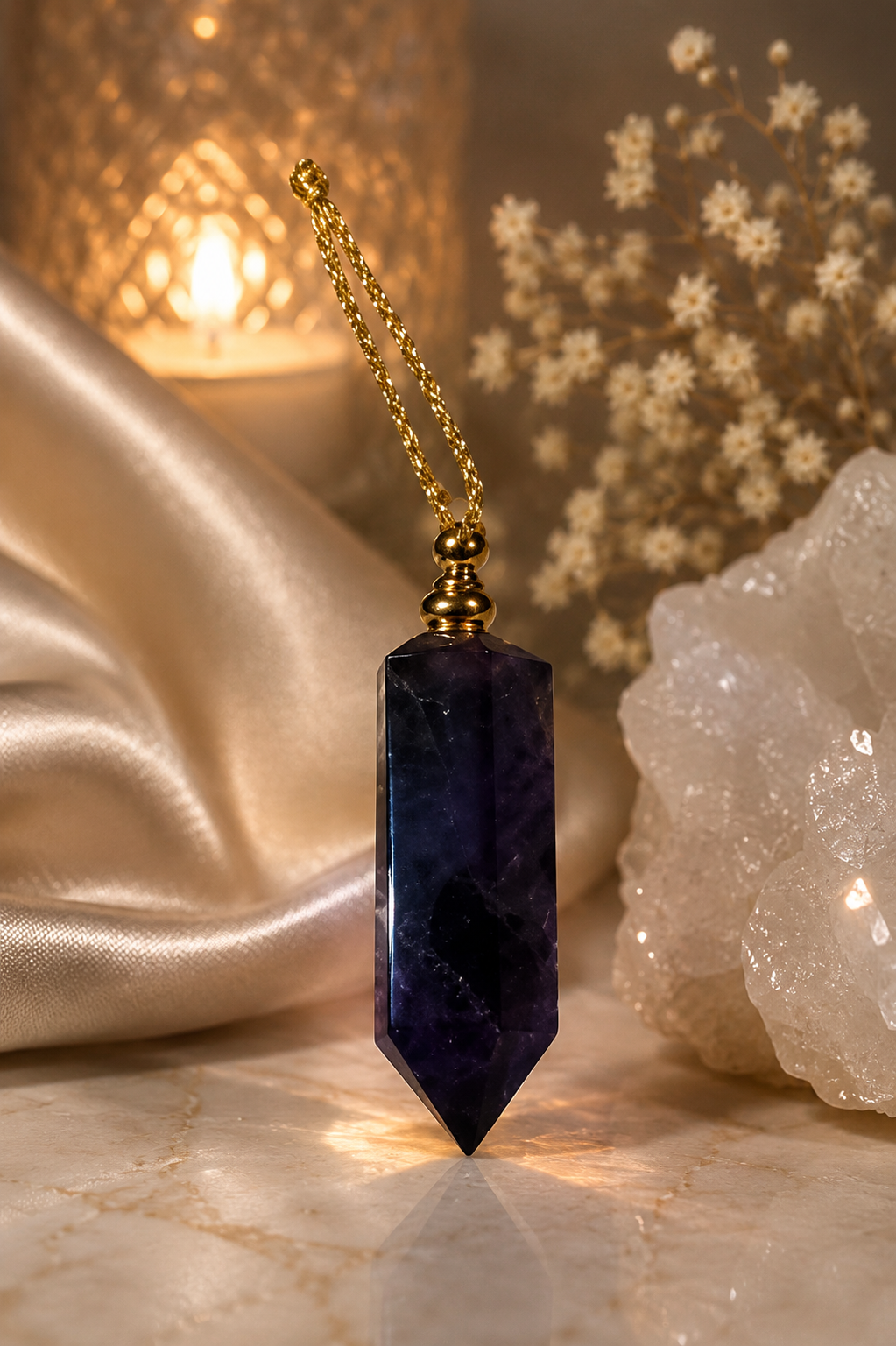 Amethyst Memorial Urn Necklace– Calm & Intuitive Clarity