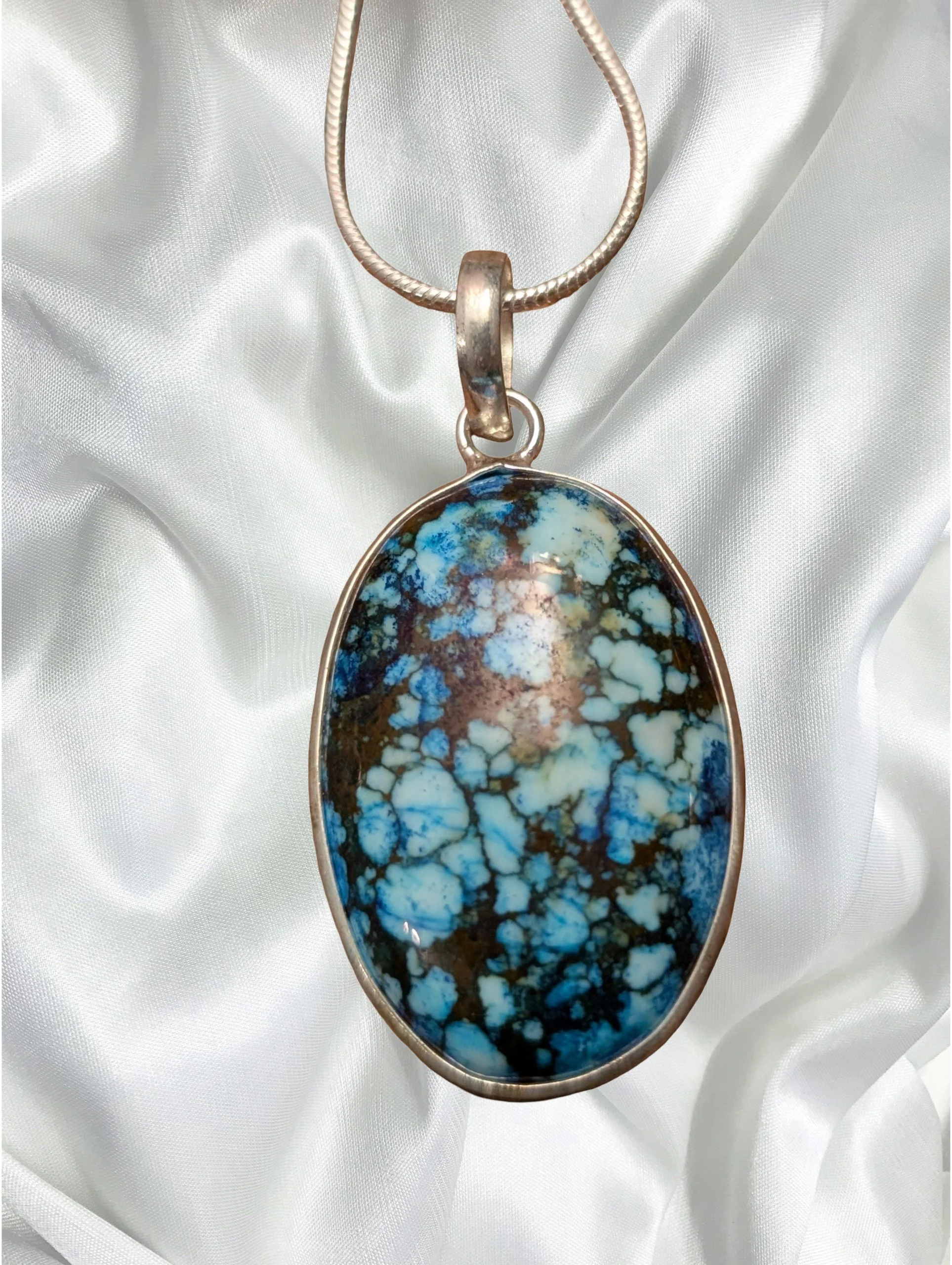 Sterling Silver Oval Turquoise Pendant