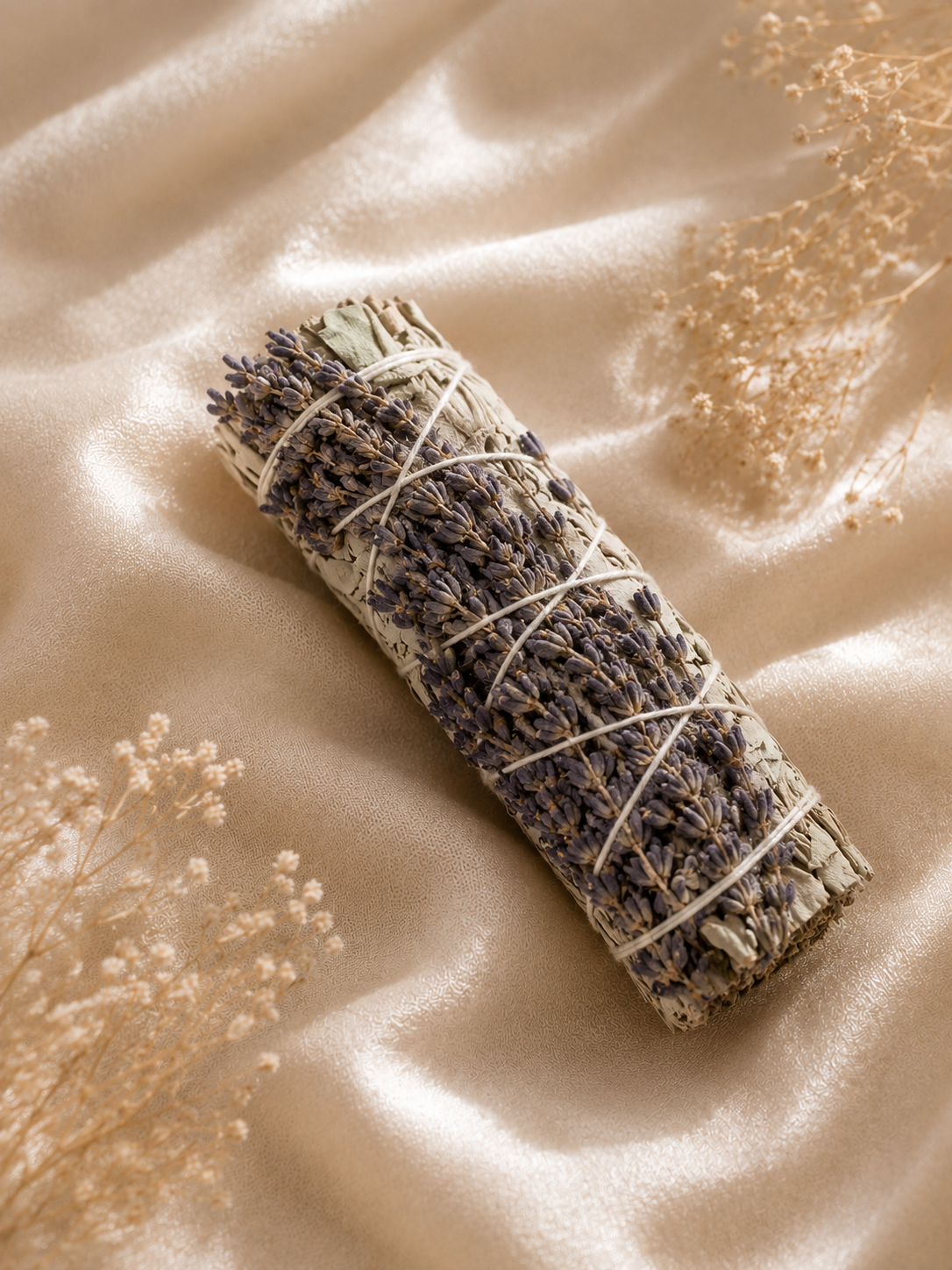 🌿 White Sage & Lavender Smudge Bundle – 4”