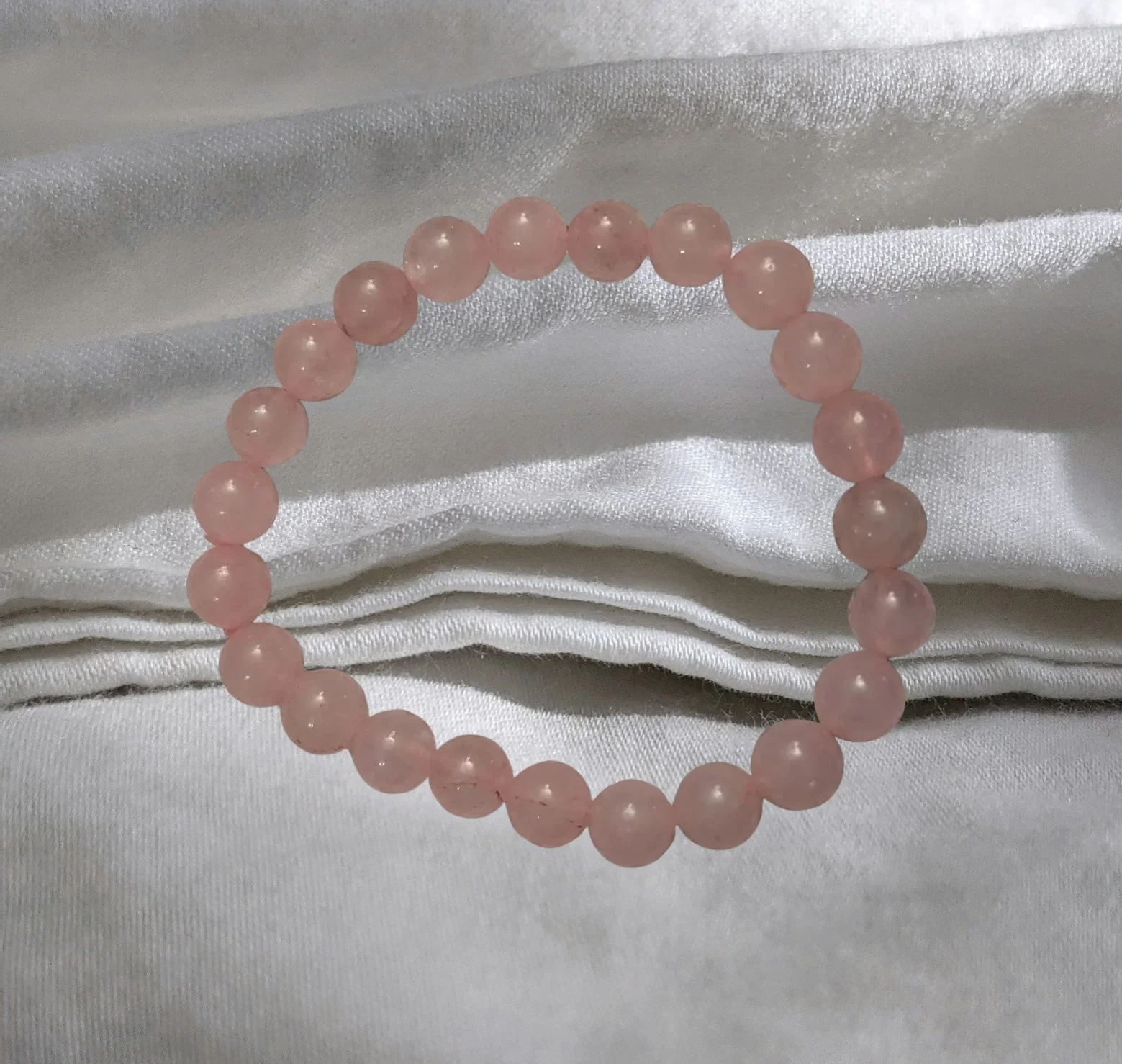Rose Quartz Stretch Bracelet – Love, Compassion & Emotional Healing