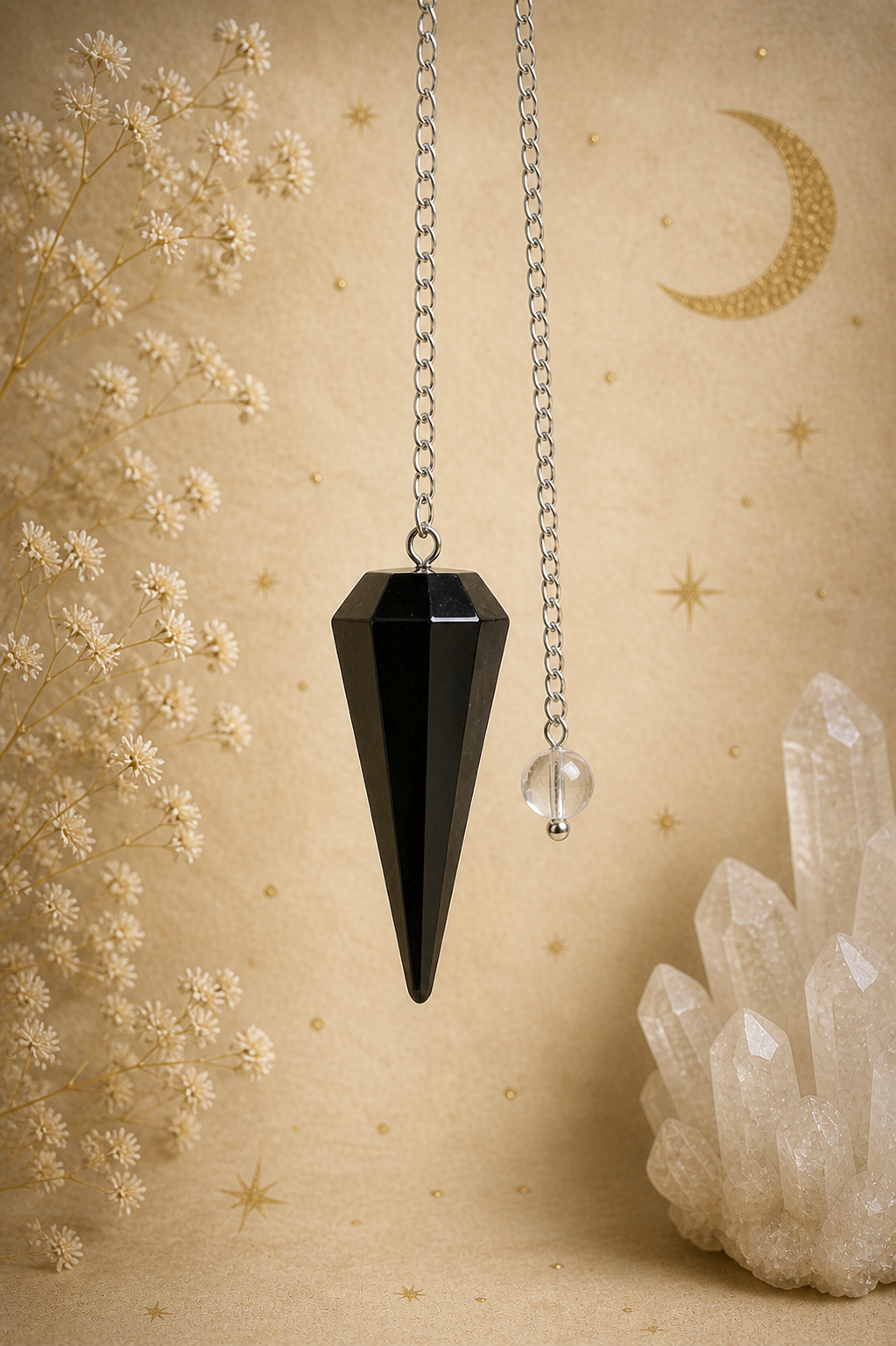 Black Tourmaline Pendulum – Grounding • Protection • Clarity